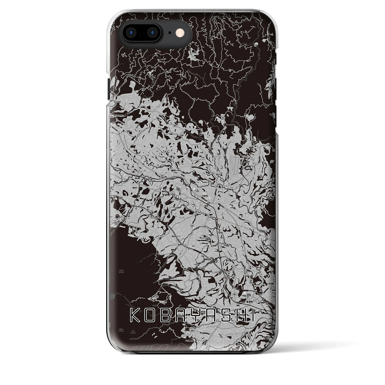 【小林(宮崎県)】地図柄iPhoneケース(クリアタイプ)