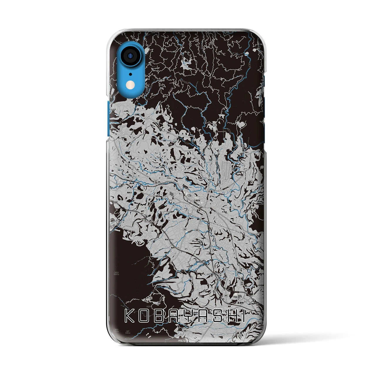 【小林(宮崎県)】地図柄iPhoneケース(クリアタイプ)