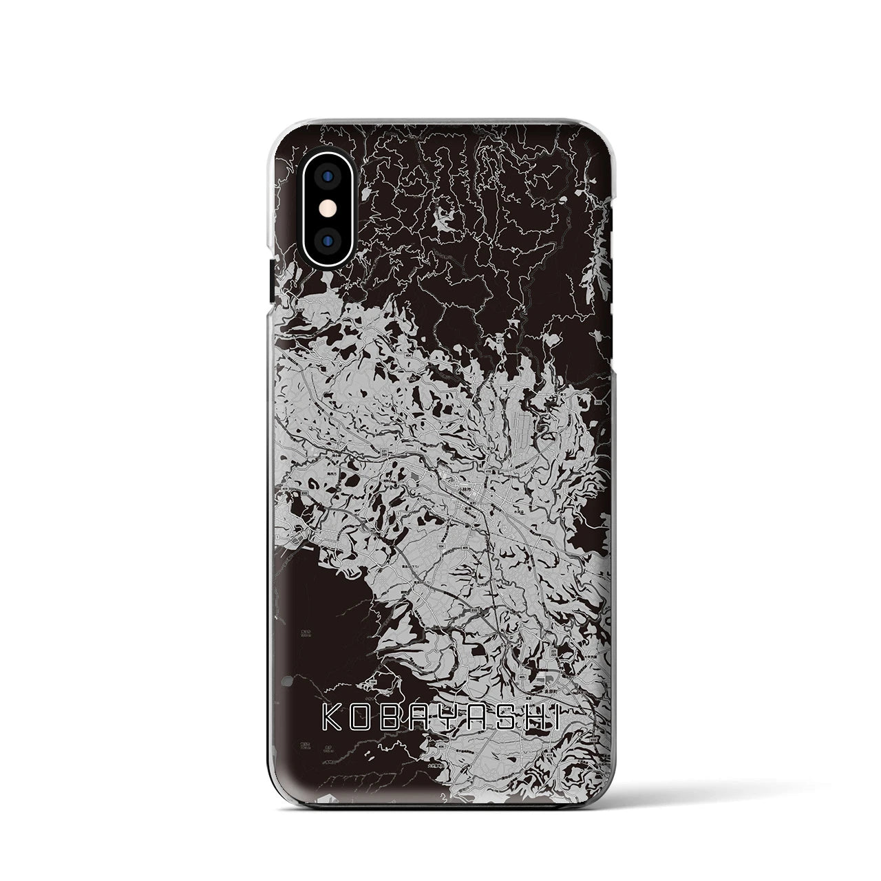 【小林(宮崎県)】地図柄iPhoneケース(クリアタイプ)