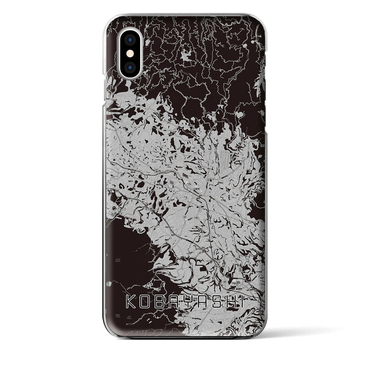 【小林(宮崎県)】地図柄iPhoneケース(クリアタイプ)