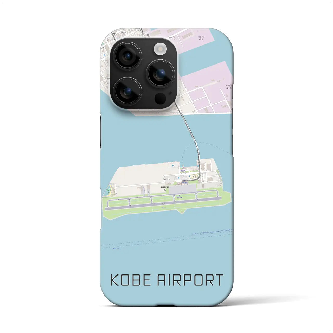 【神戸空港(兵庫県)】地図柄iPhoneケース(バックカバータイプ)