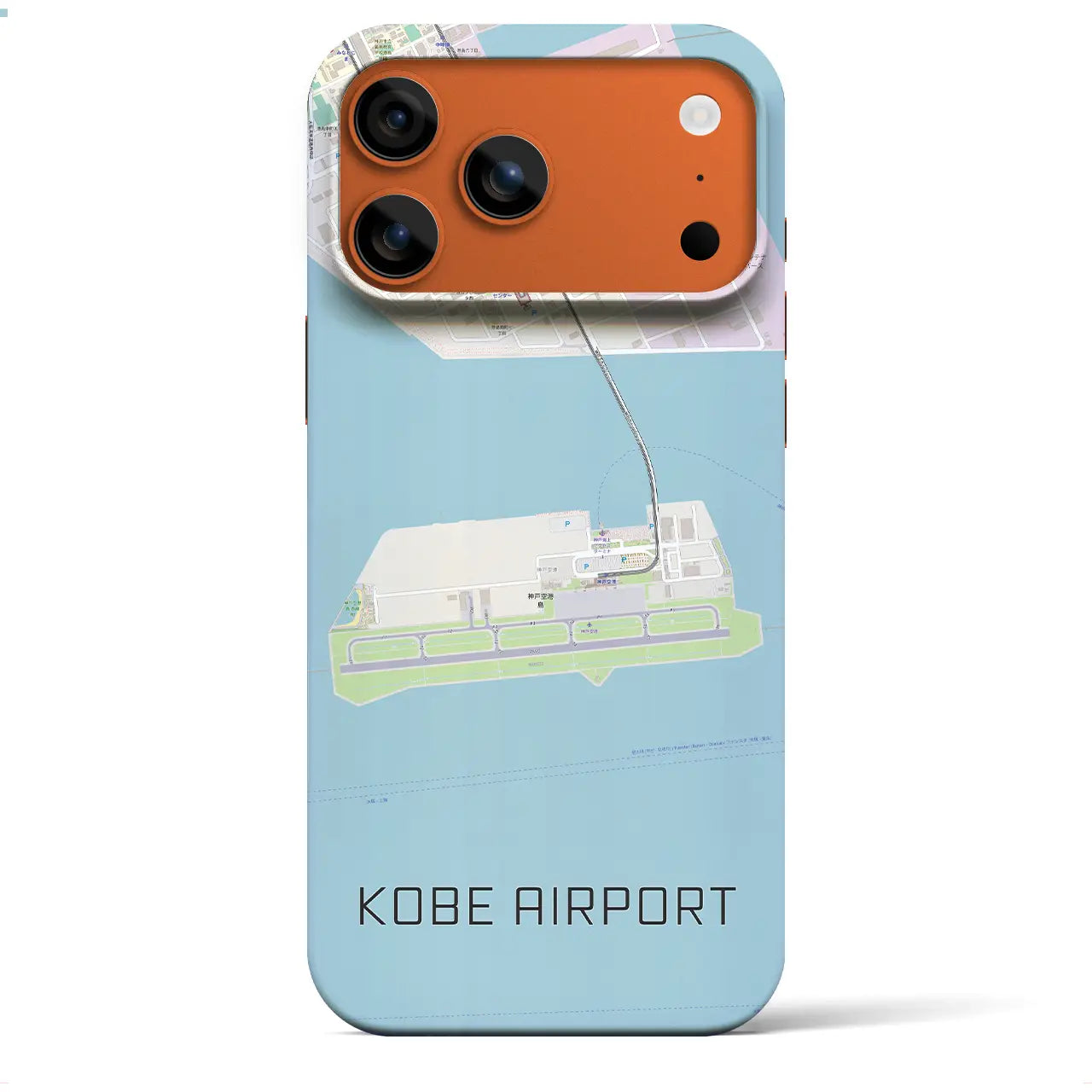 【神戸空港(兵庫県)】地図柄iPhoneケース(バックカバータイプ)