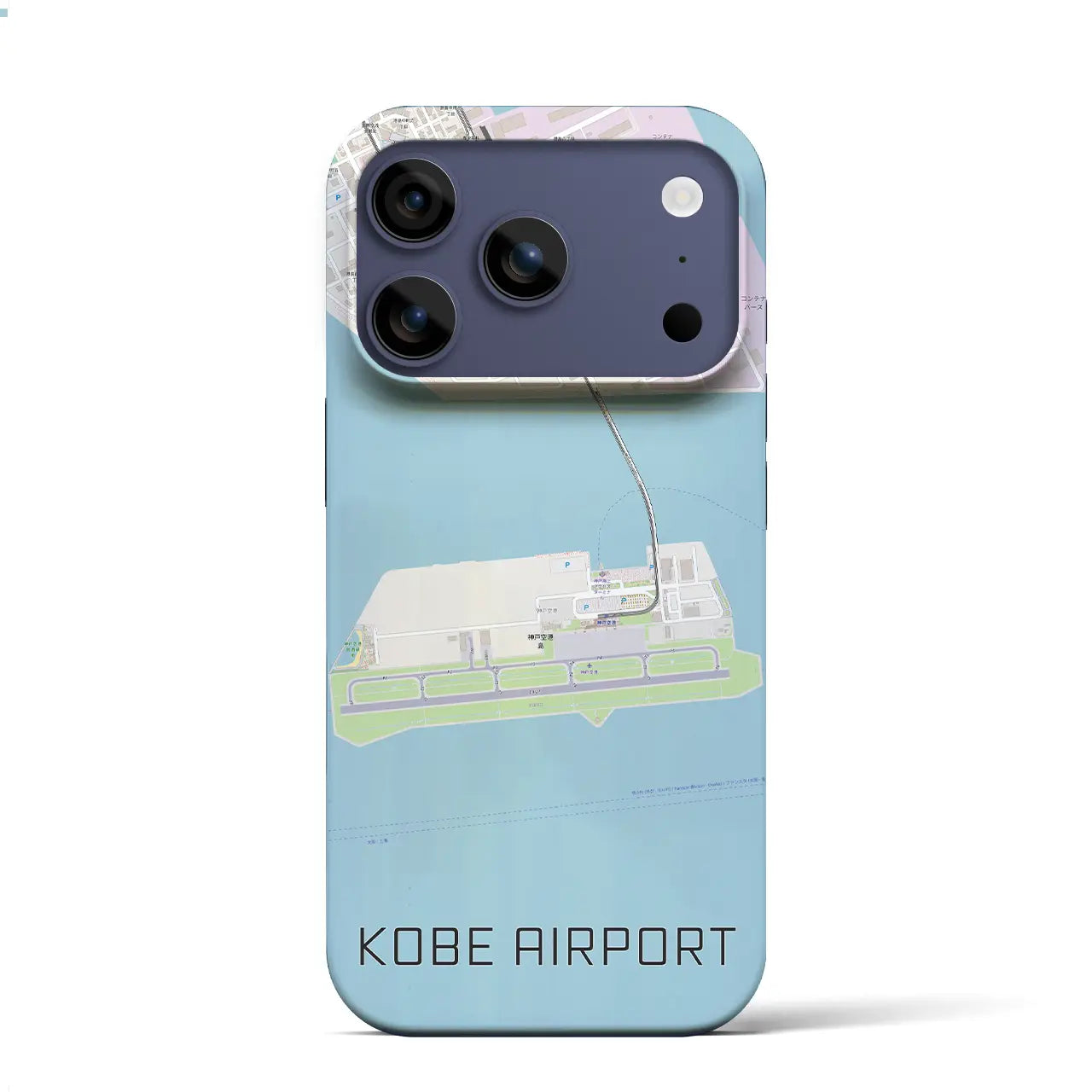 【神戸空港(兵庫県)】地図柄iPhoneケース(バックカバータイプ)