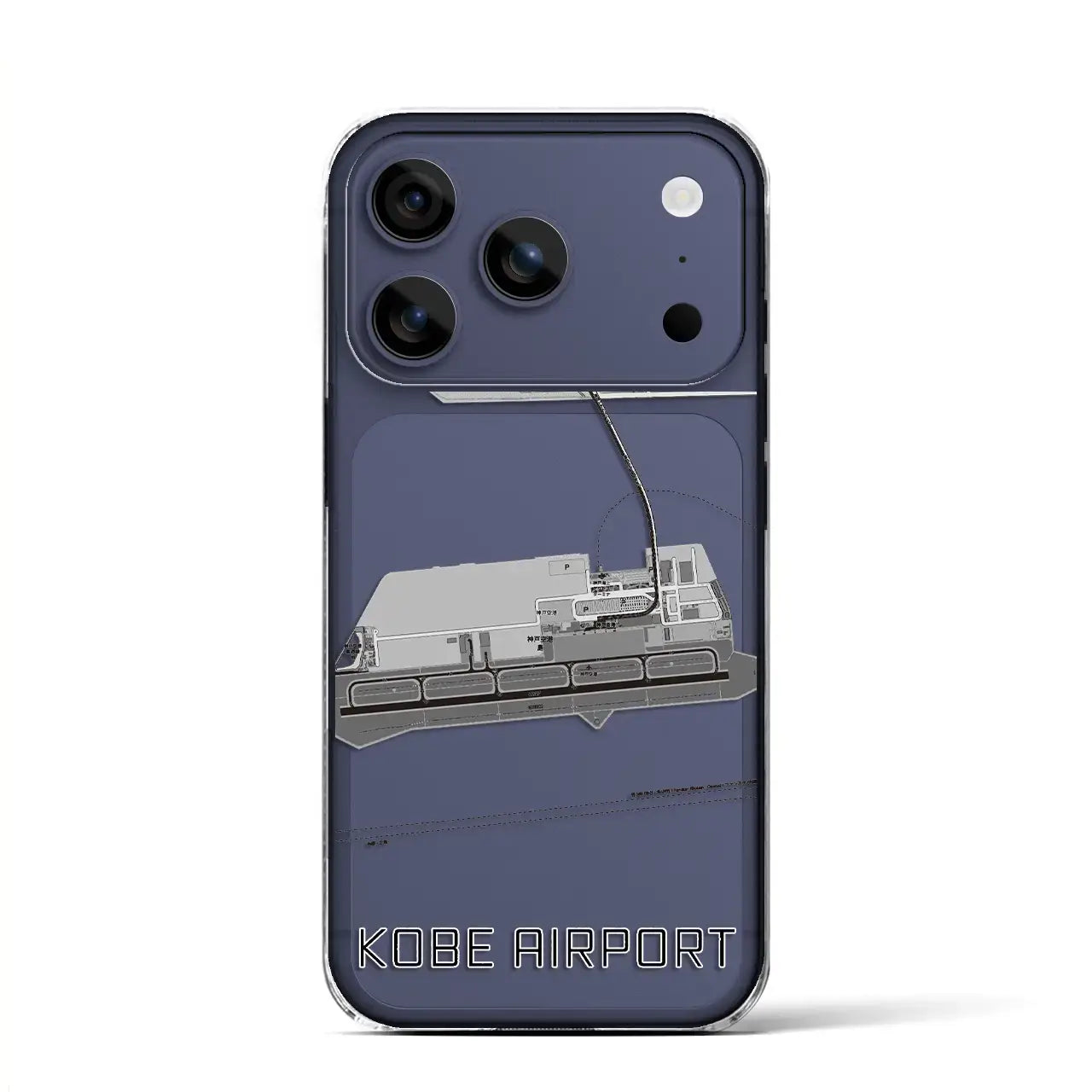 【神戸空港(兵庫県)】地図柄iPhoneケース(クリアタイプ)