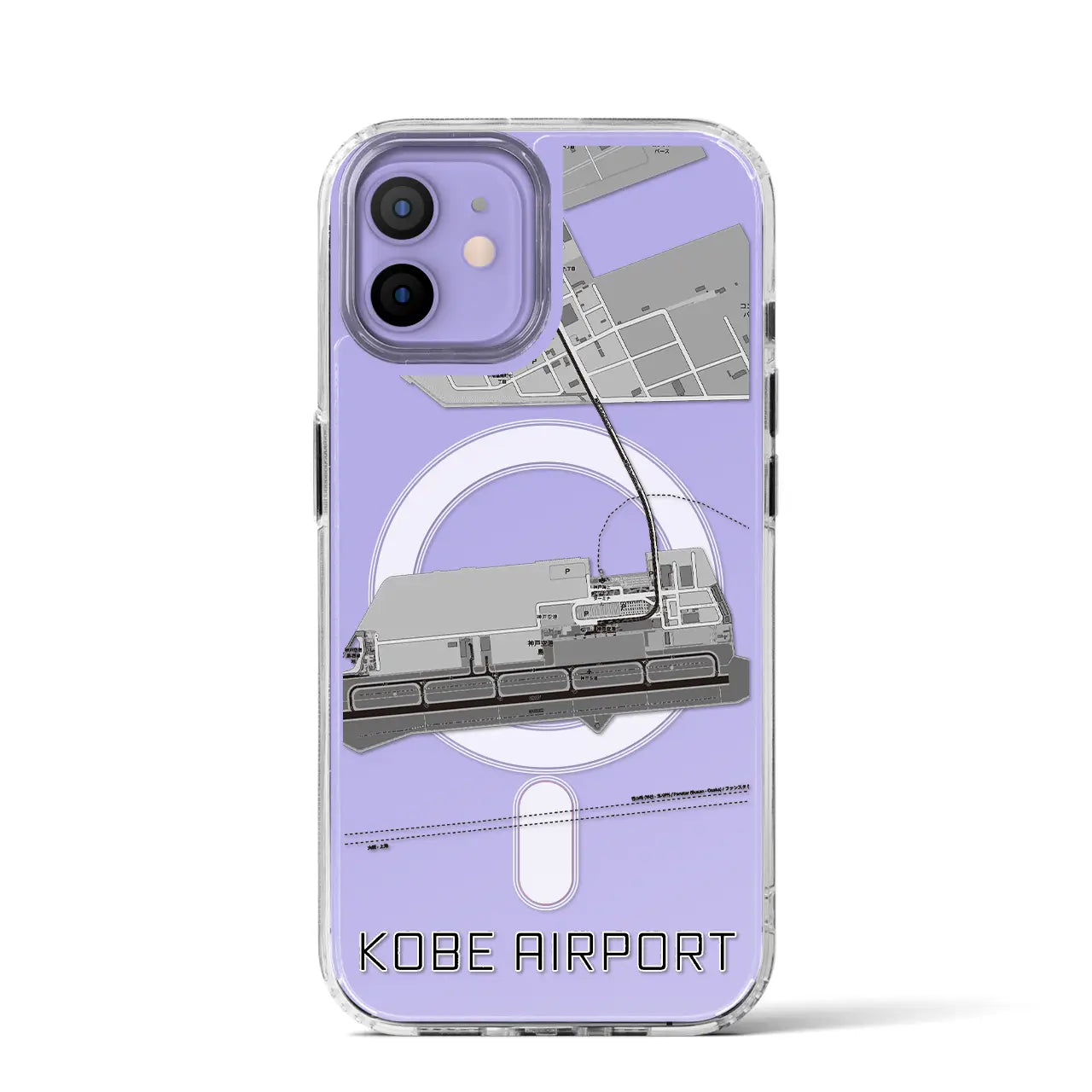 【神戸空港(兵庫県)】地図柄iPhoneケース(MagSafeタイプ)