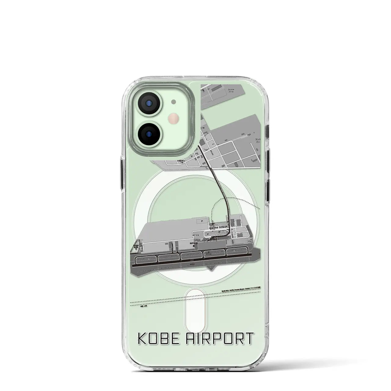 【神戸空港(兵庫県)】地図柄iPhoneケース(MagSafeタイプ)