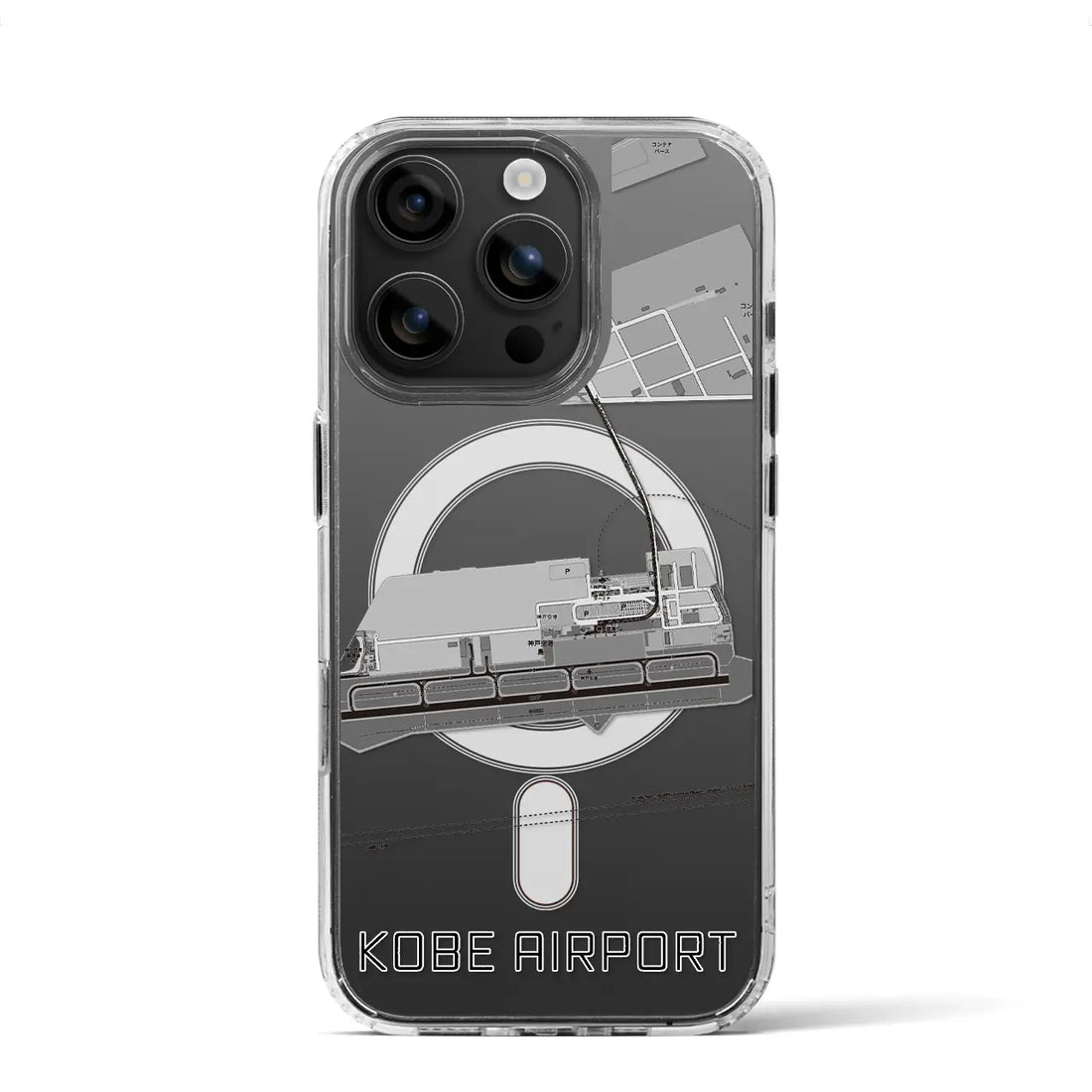 【神戸空港(兵庫県)】地図柄iPhoneケース(MagSafeタイプ)