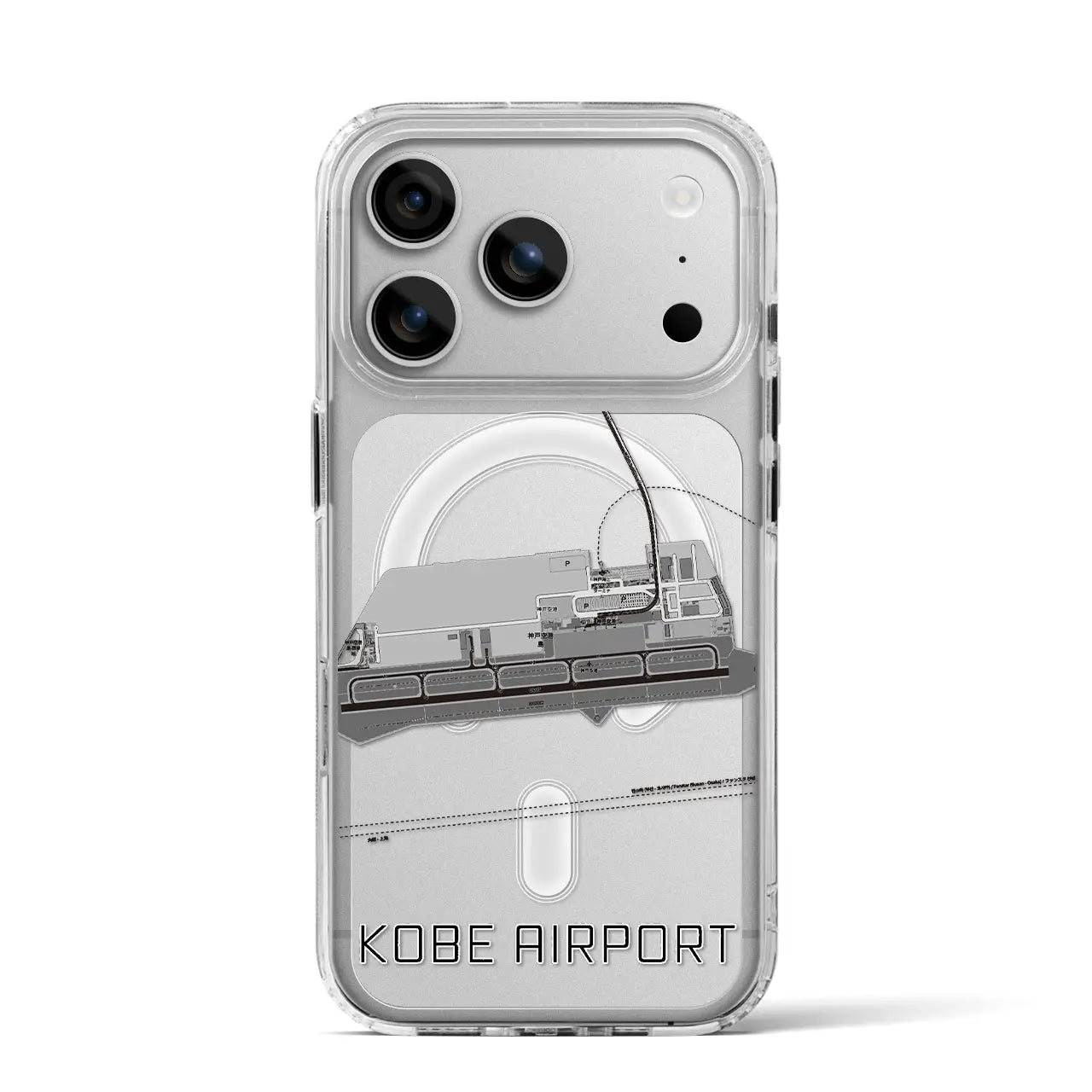 【神戸空港(兵庫県)】地図柄iPhoneケース(MagSafeタイプ)