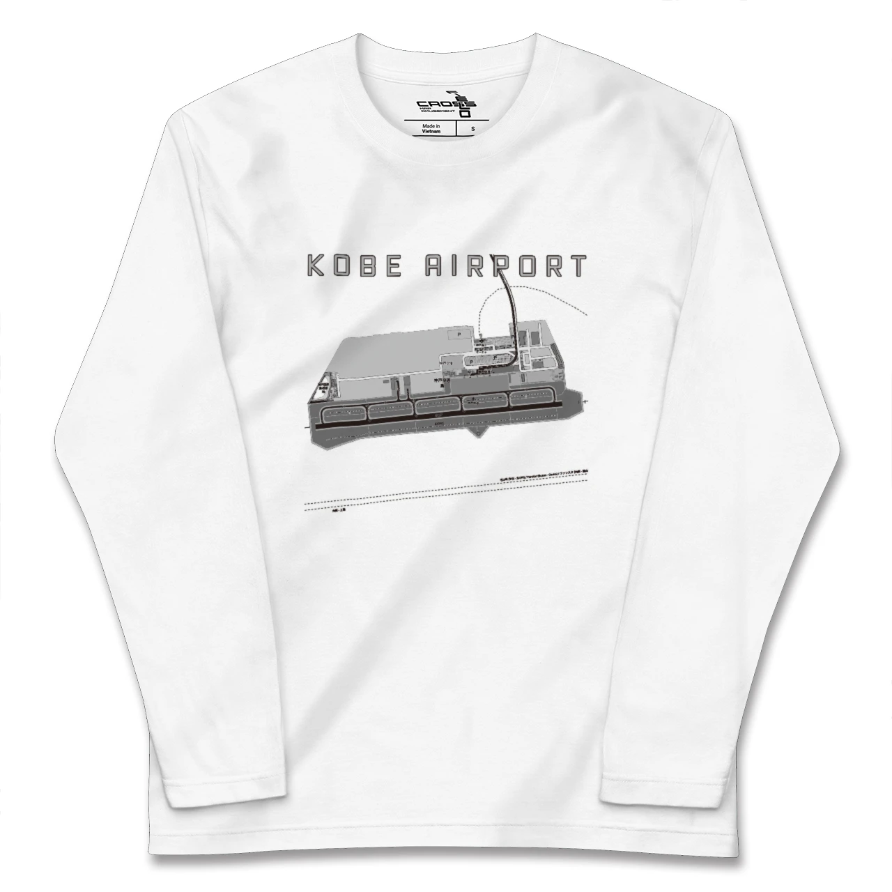 【神戸空港(兵庫県)】地図柄ロングスリーブTシャツ