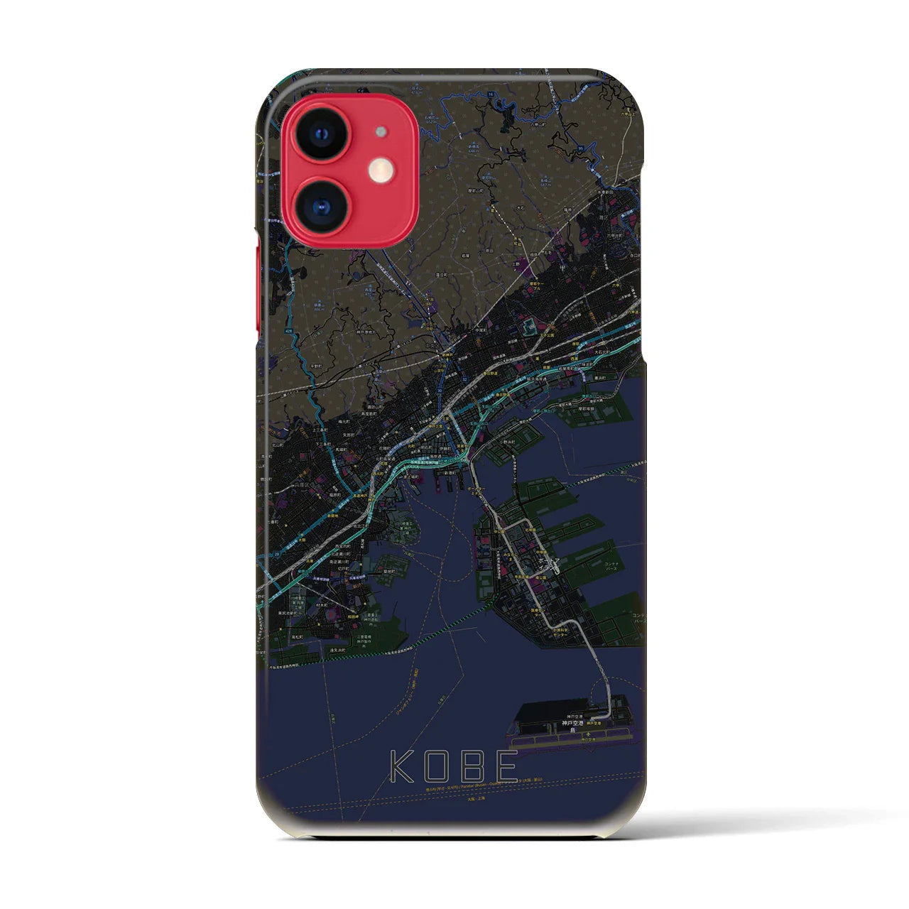 【神戸(兵庫県)】地図柄iPhoneケース(バックカバータイプ)