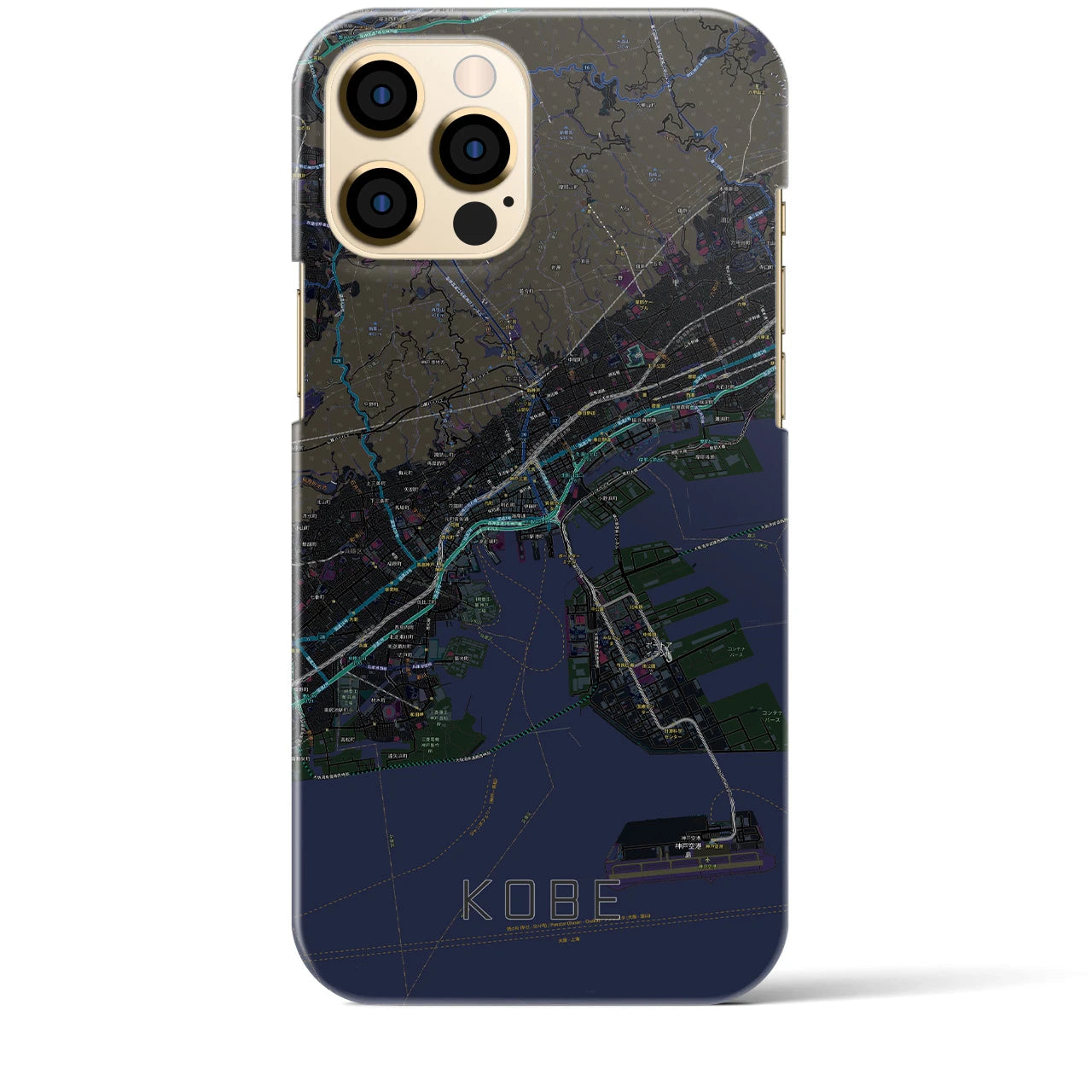 【神戸(兵庫県)】地図柄iPhoneケース(バックカバータイプ)