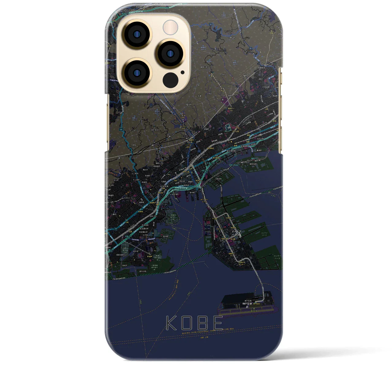 【神戸(兵庫県)】地図柄iPhoneケース(バックカバータイプ)