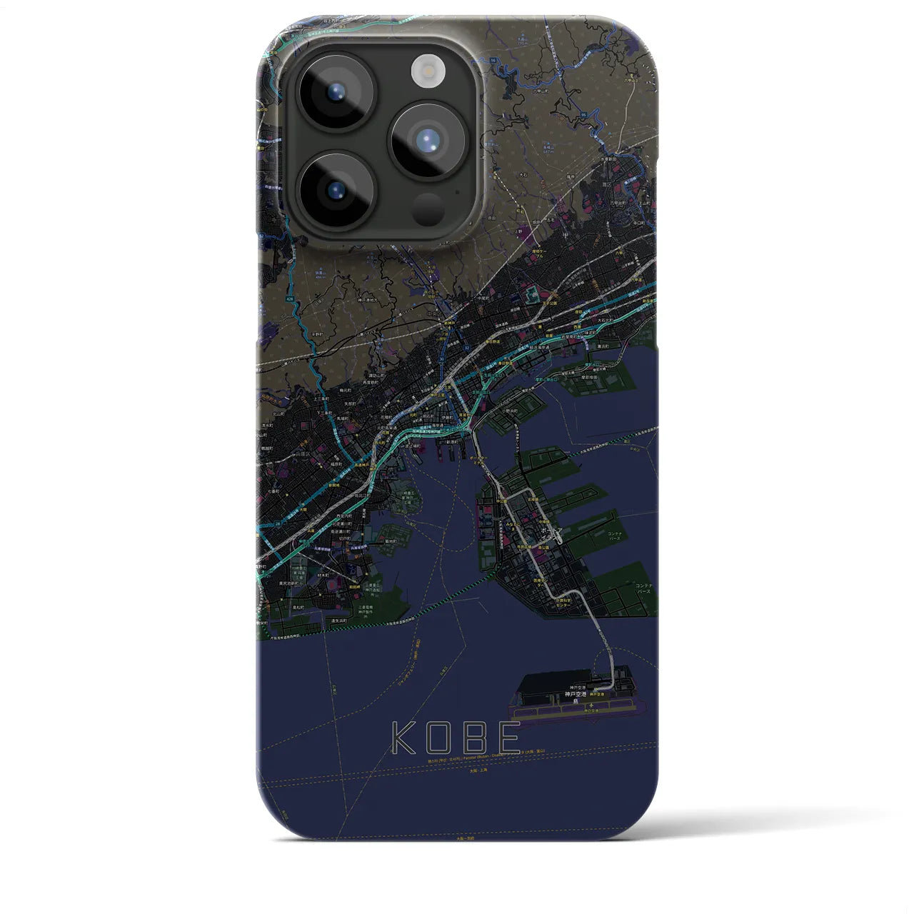 【神戸(兵庫県)】地図柄iPhoneケース(バックカバータイプ)