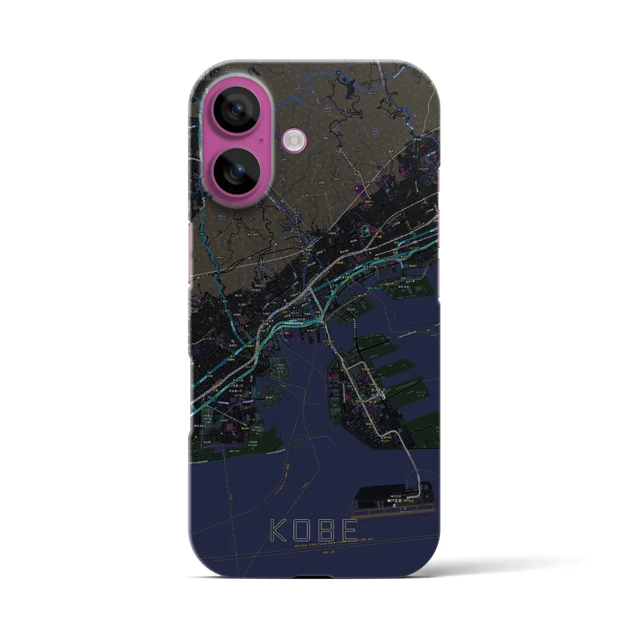 【神戸(兵庫県)】地図柄iPhoneケース(バックカバータイプ)