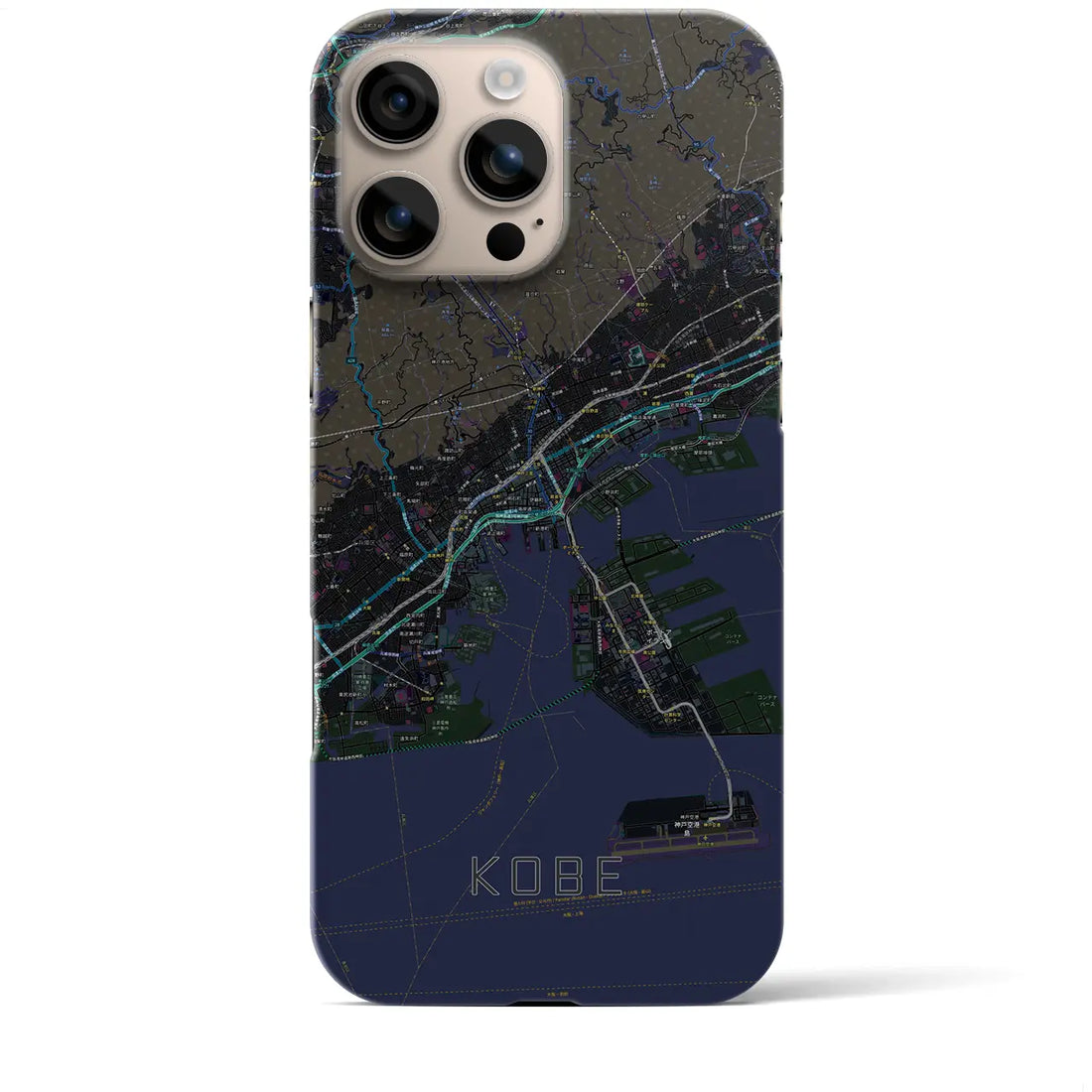【神戸(兵庫県)】地図柄iPhoneケース(バックカバータイプ)