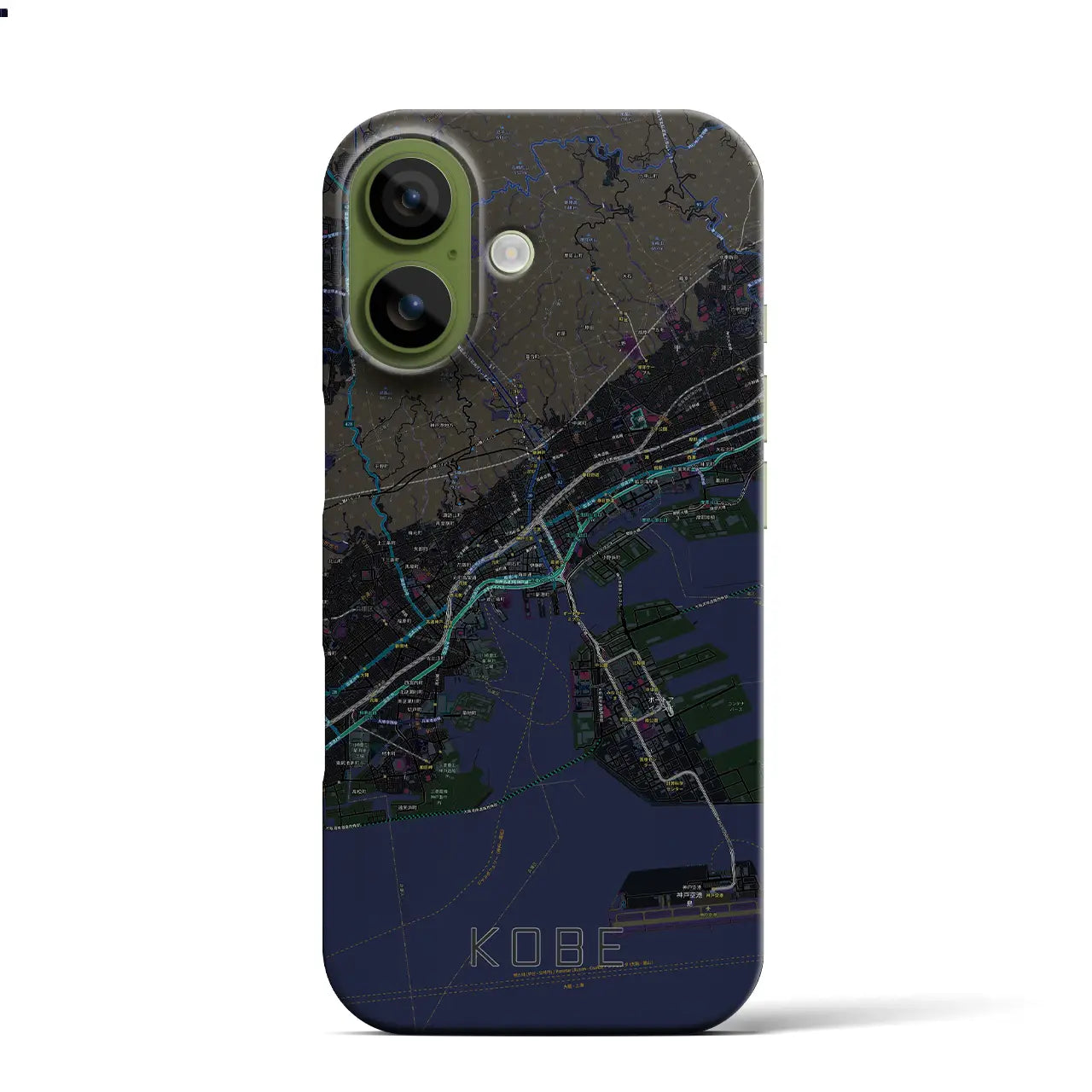 【神戸(兵庫県)】地図柄iPhoneケース(バックカバータイプ)