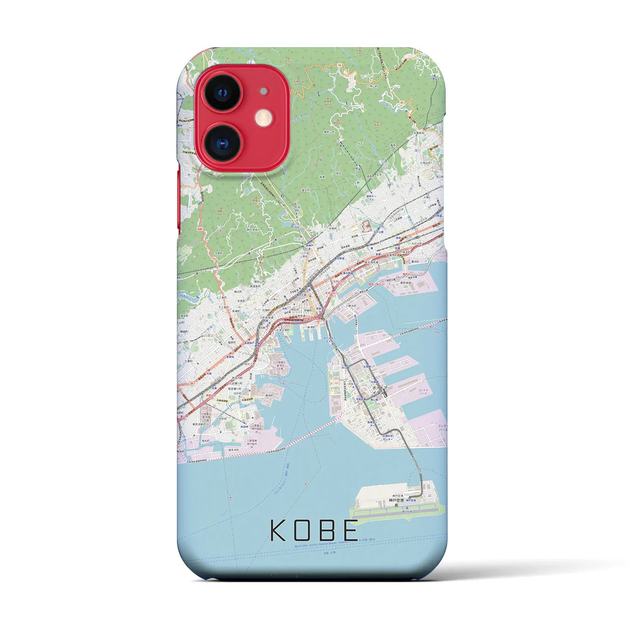 【神戸(兵庫県)】地図柄iPhoneケース(バックカバータイプ)