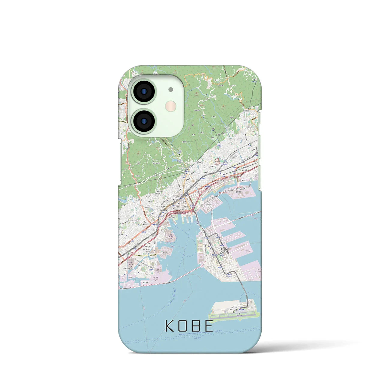 【神戸(兵庫県)】地図柄iPhoneケース(バックカバータイプ)