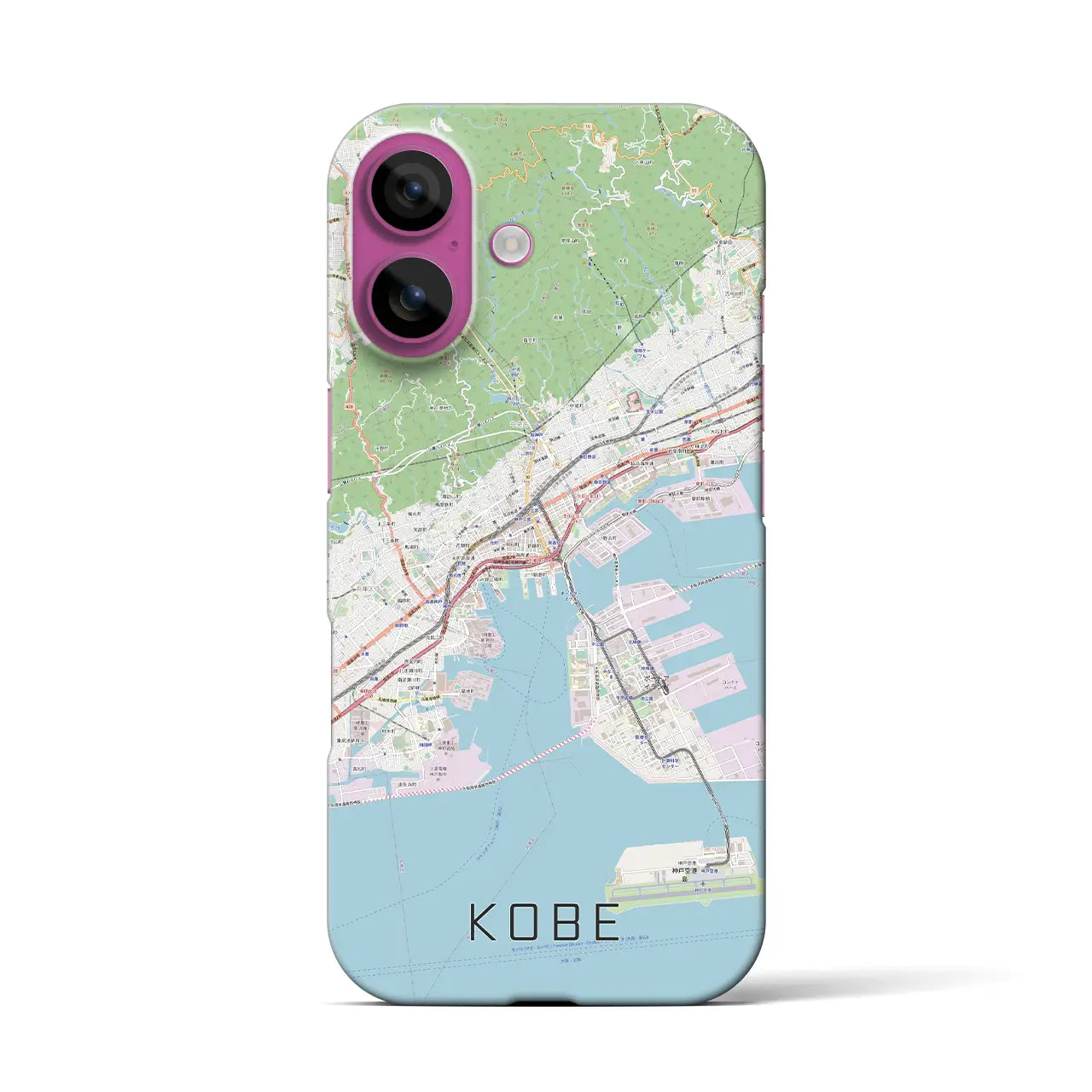 【神戸(兵庫県)】地図柄iPhoneケース(バックカバータイプ)