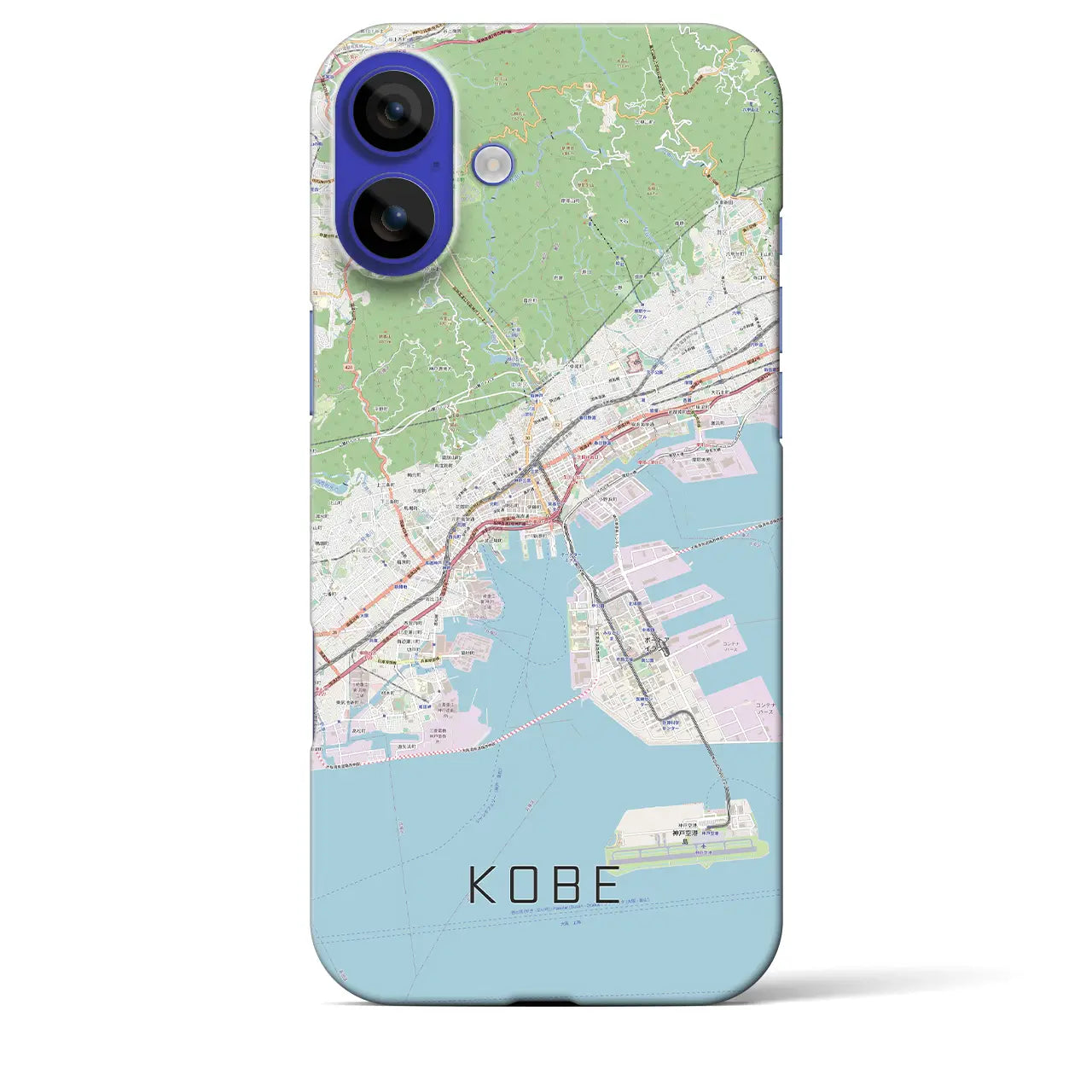 【神戸(兵庫県)】地図柄iPhoneケース(バックカバータイプ)