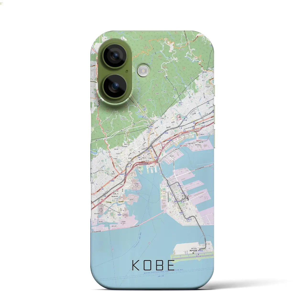 【神戸(兵庫県)】地図柄iPhoneケース(バックカバータイプ)