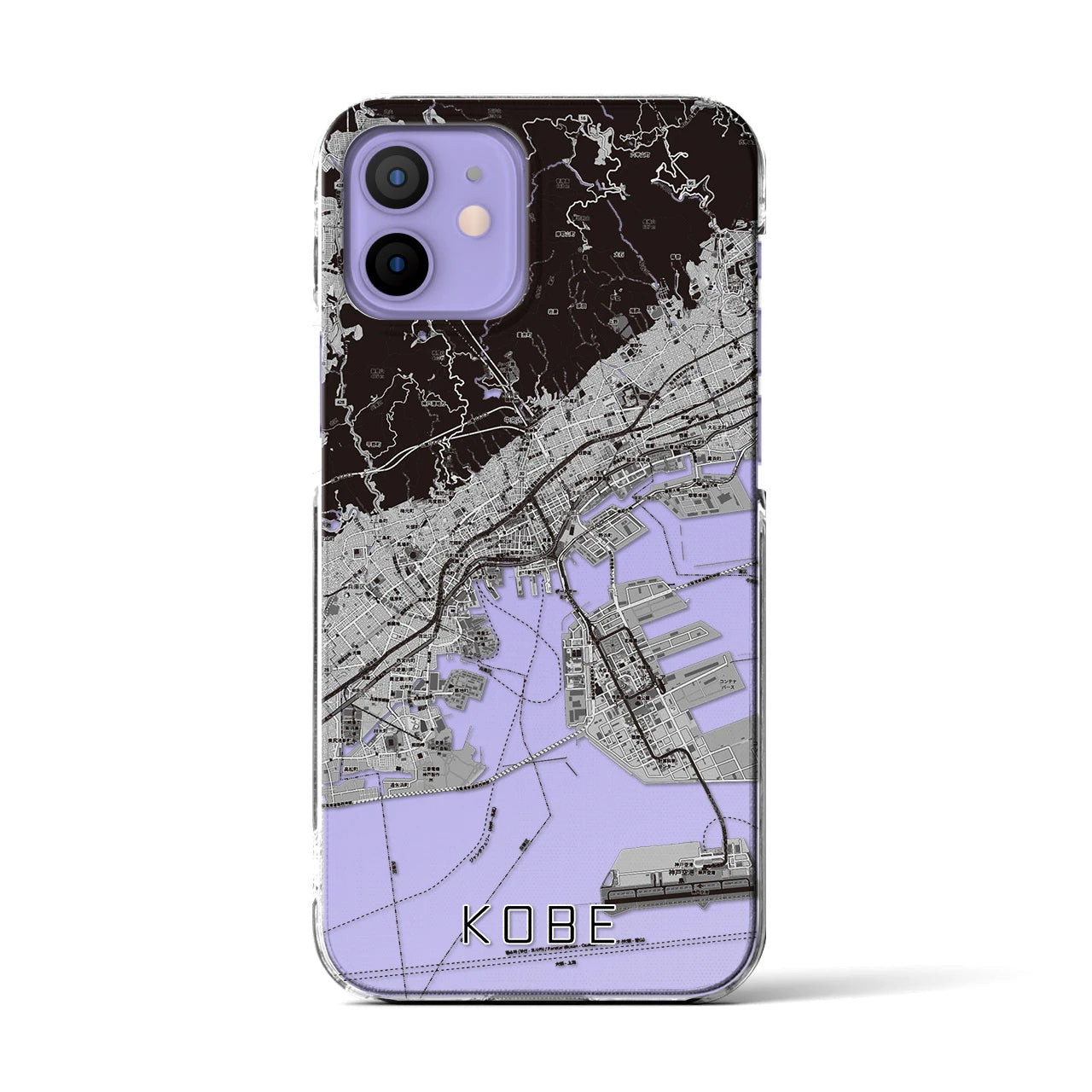 【神戸(兵庫県)】地図柄iPhoneケース(クリアタイプ)