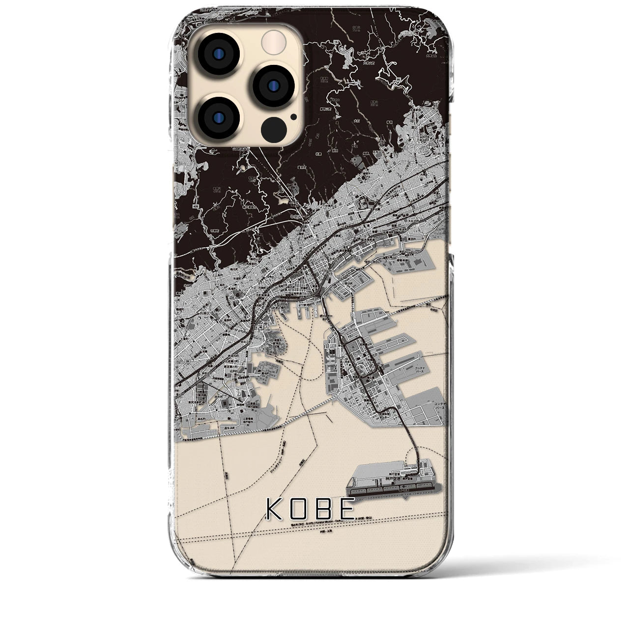 【神戸(兵庫県)】地図柄iPhoneケース(クリアタイプ)