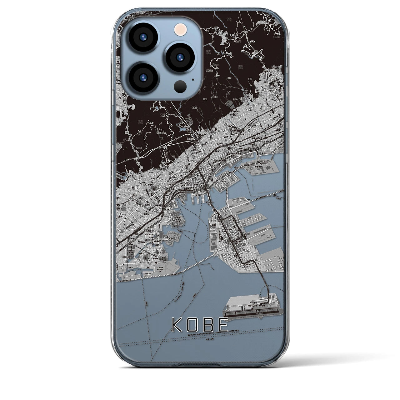【神戸(兵庫県)】地図柄iPhoneケース(クリアタイプ)
