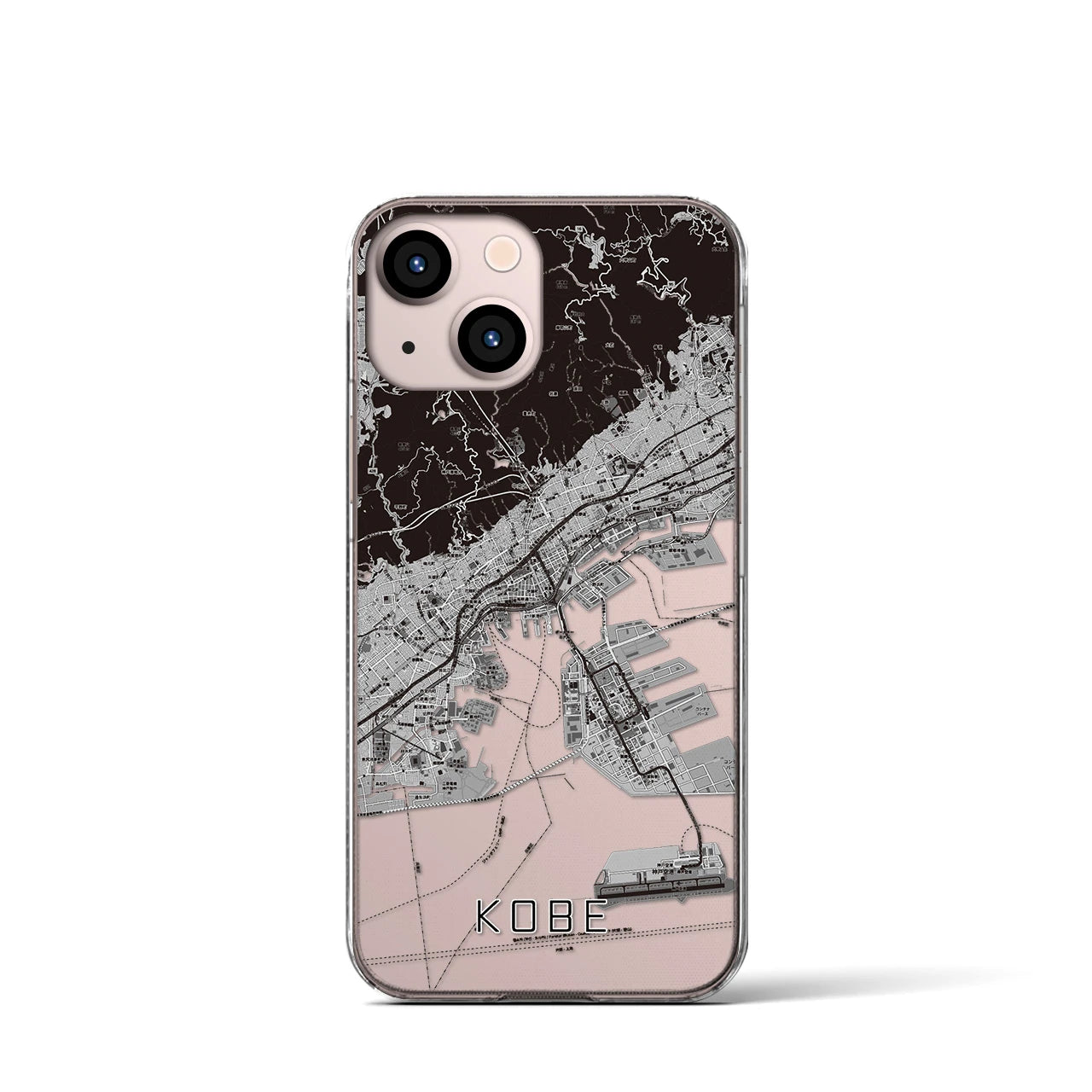 【神戸(兵庫県)】地図柄iPhoneケース(クリアタイプ)