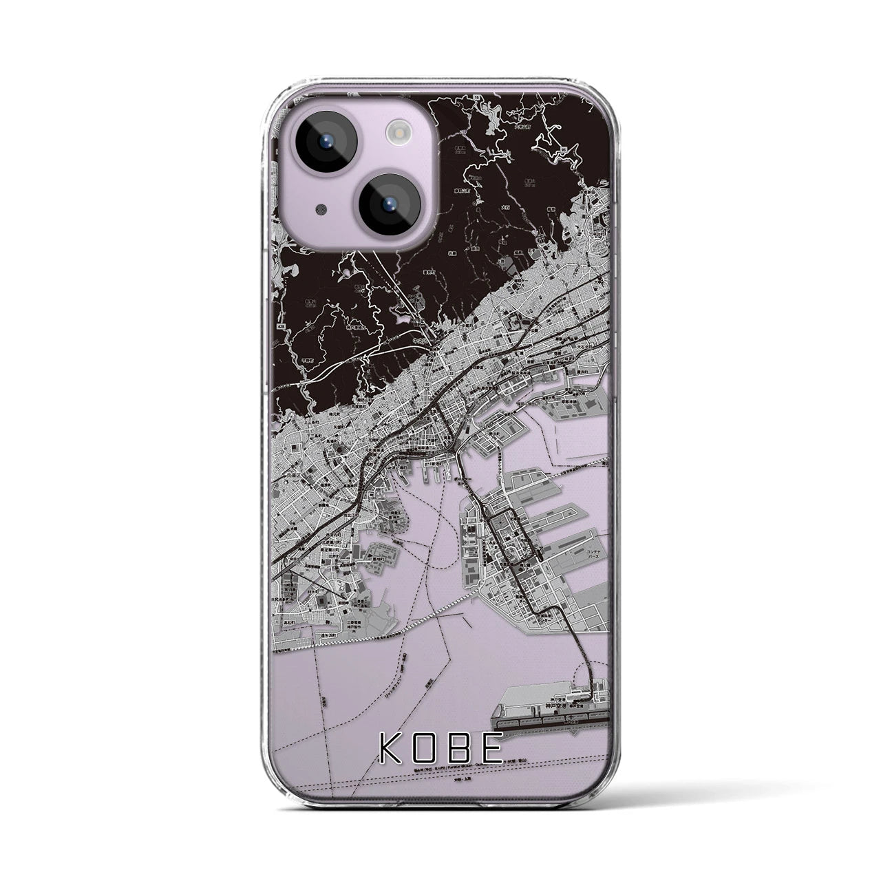【神戸(兵庫県)】地図柄iPhoneケース(クリアタイプ)