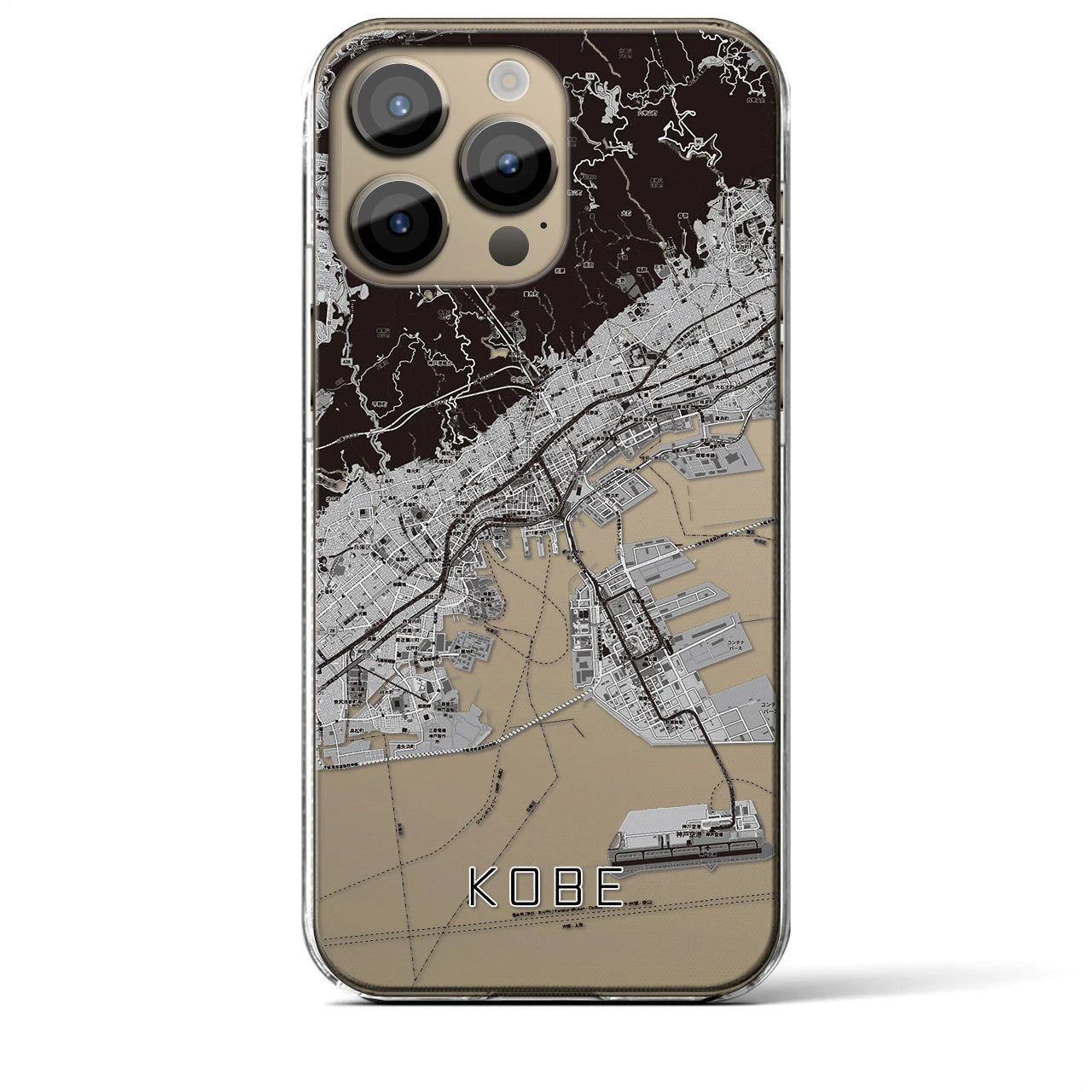 【神戸(兵庫県)】地図柄iPhoneケース(クリアタイプ)