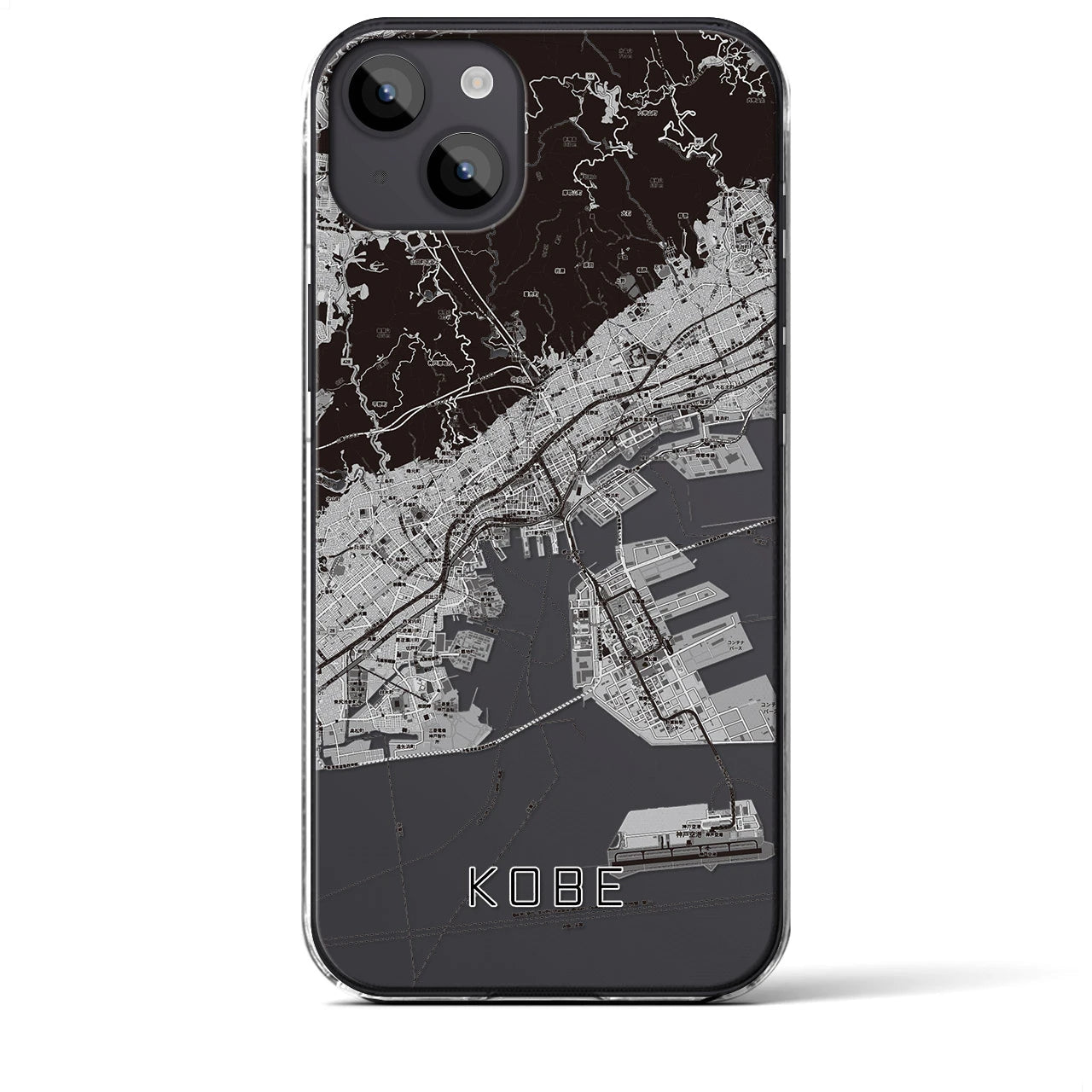 【神戸(兵庫県)】地図柄iPhoneケース(クリアタイプ)