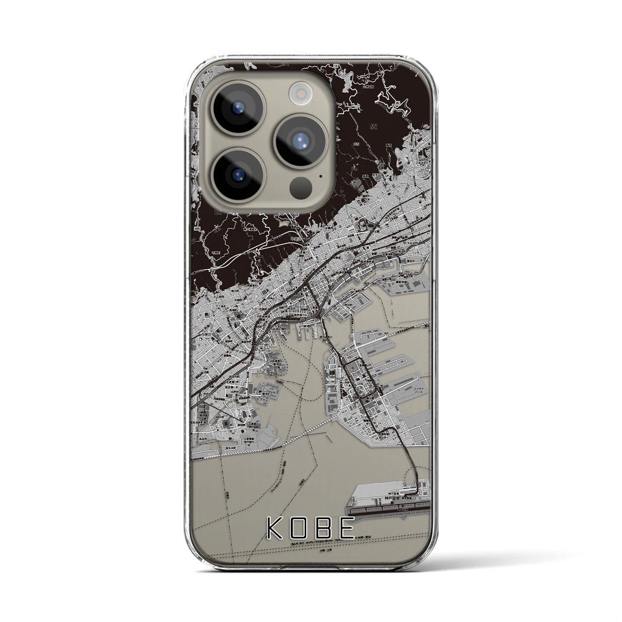 【神戸(兵庫県)】地図柄iPhoneケース(クリアタイプ)