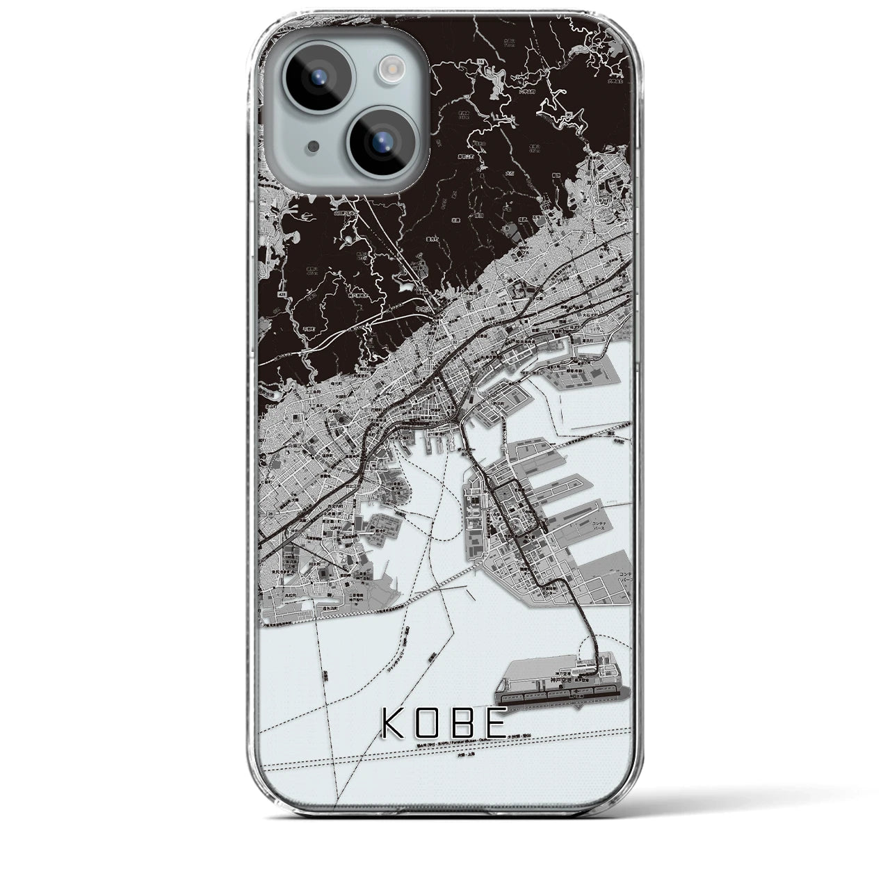 【神戸(兵庫県)】地図柄iPhoneケース(クリアタイプ)