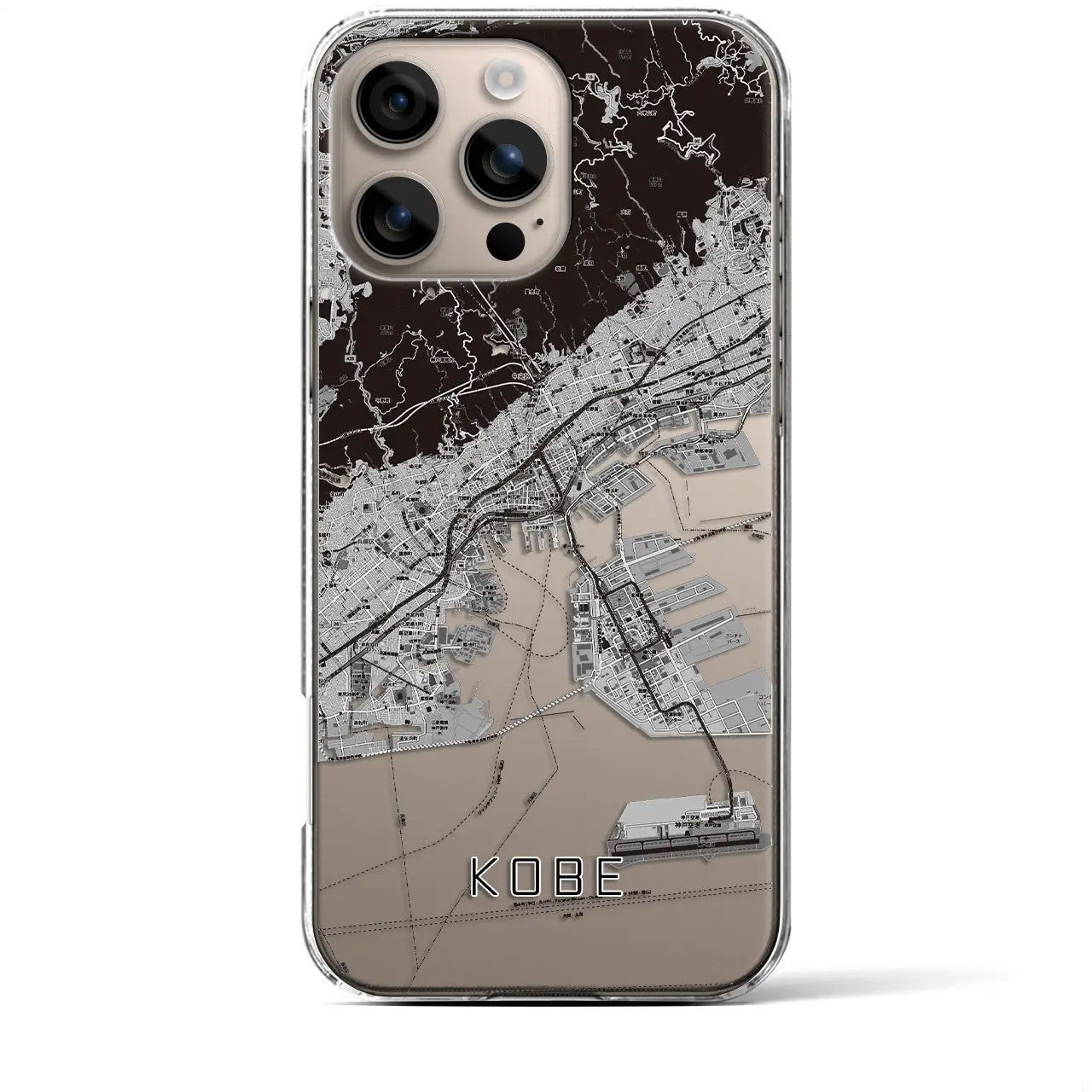 【神戸(兵庫県)】地図柄iPhoneケース(クリアタイプ)