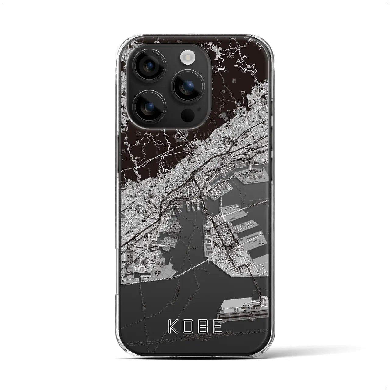 【神戸(兵庫県)】地図柄iPhoneケース(クリアタイプ)