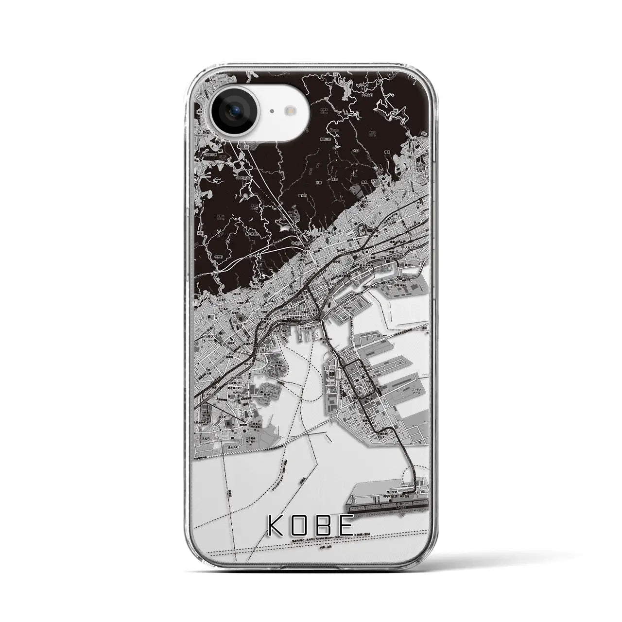 【神戸(兵庫県)】地図柄iPhoneケース(クリアタイプ)