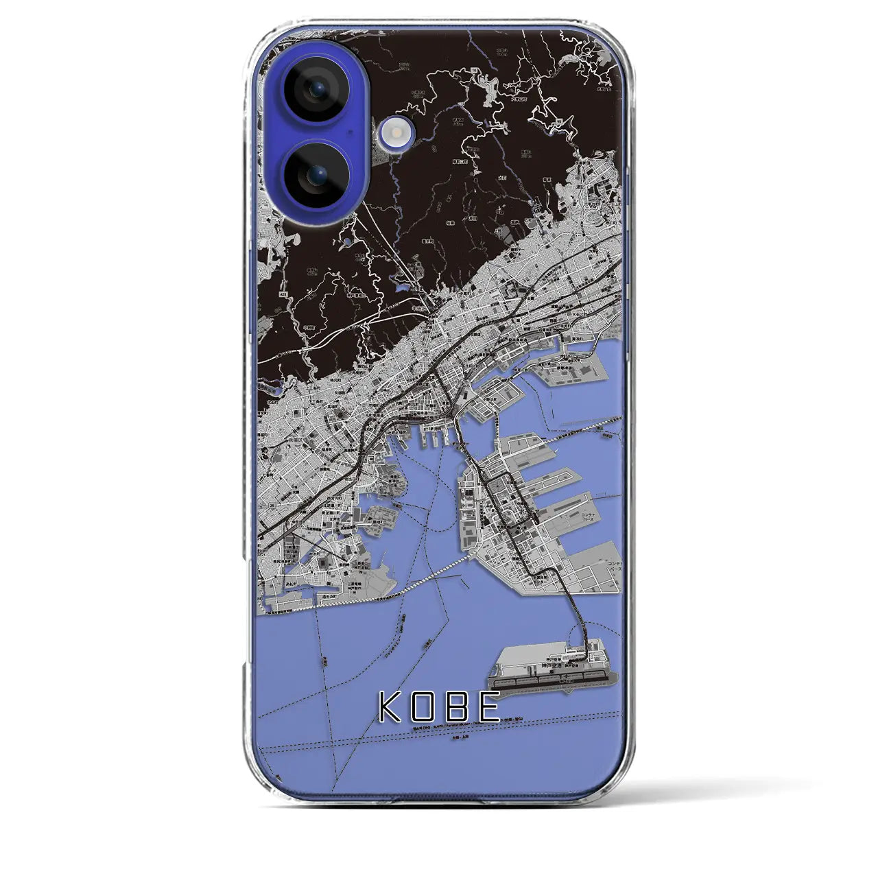 【神戸(兵庫県)】地図柄iPhoneケース(クリアタイプ)