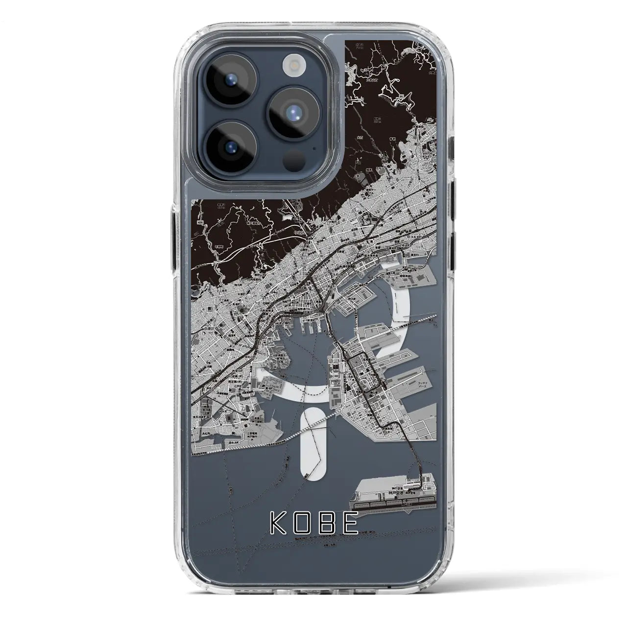 【神戸(兵庫県)】地図柄iPhoneケース(MagSafeタイプ)