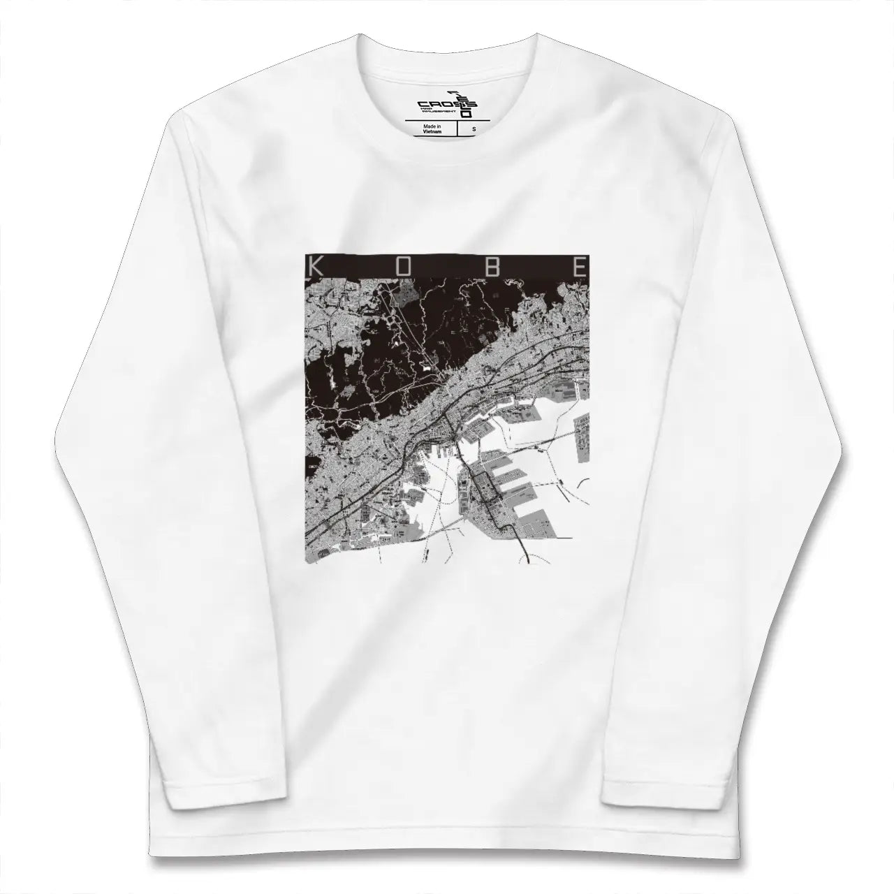 【神戸(兵庫県)】地図柄ロングスリーブTシャツ