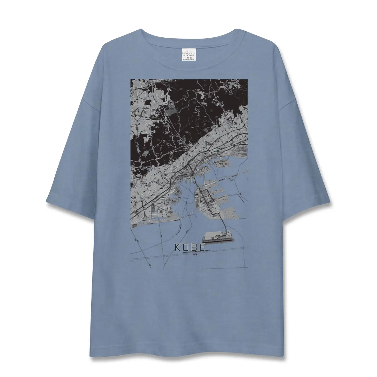 【神戸(兵庫県)】地図柄ビッグシルエットTシャツ