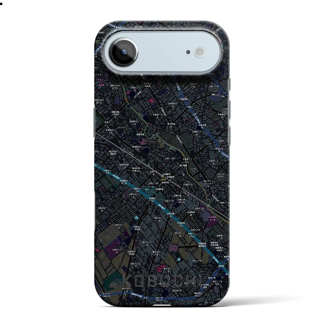 【古淵(神奈川県)】地図柄iPhoneケース(バックカバータイプ)