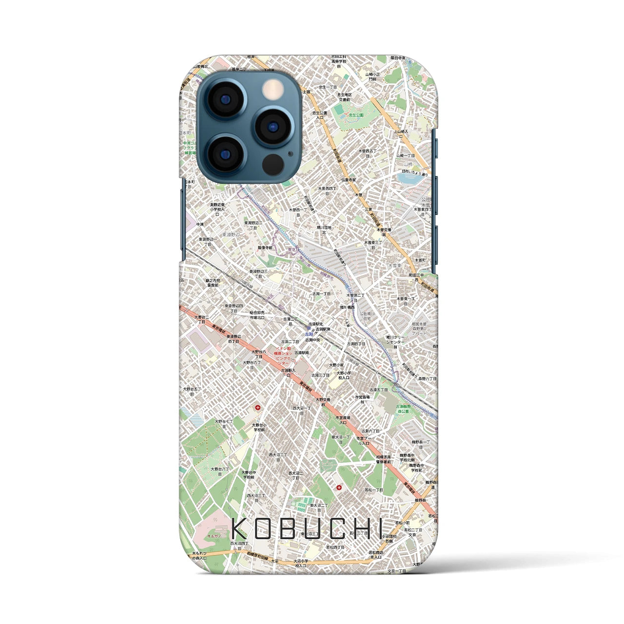 【古淵(神奈川県)】地図柄iPhoneケース(バックカバータイプ)