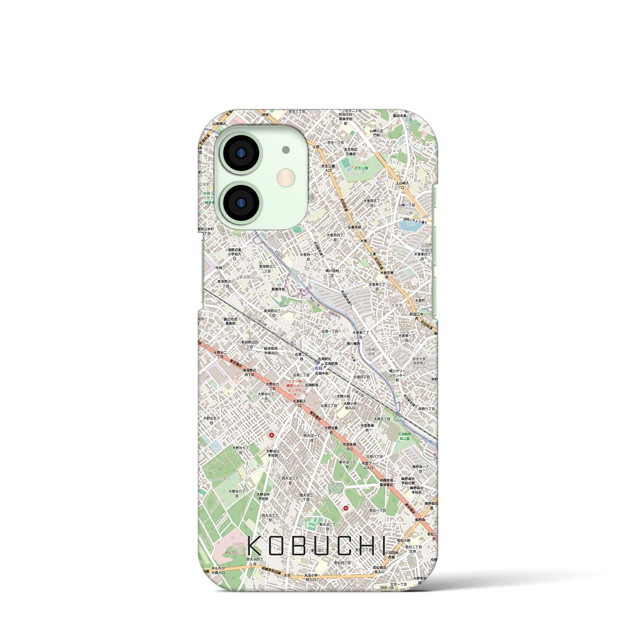 【古淵(神奈川県)】地図柄iPhoneケース(バックカバータイプ)