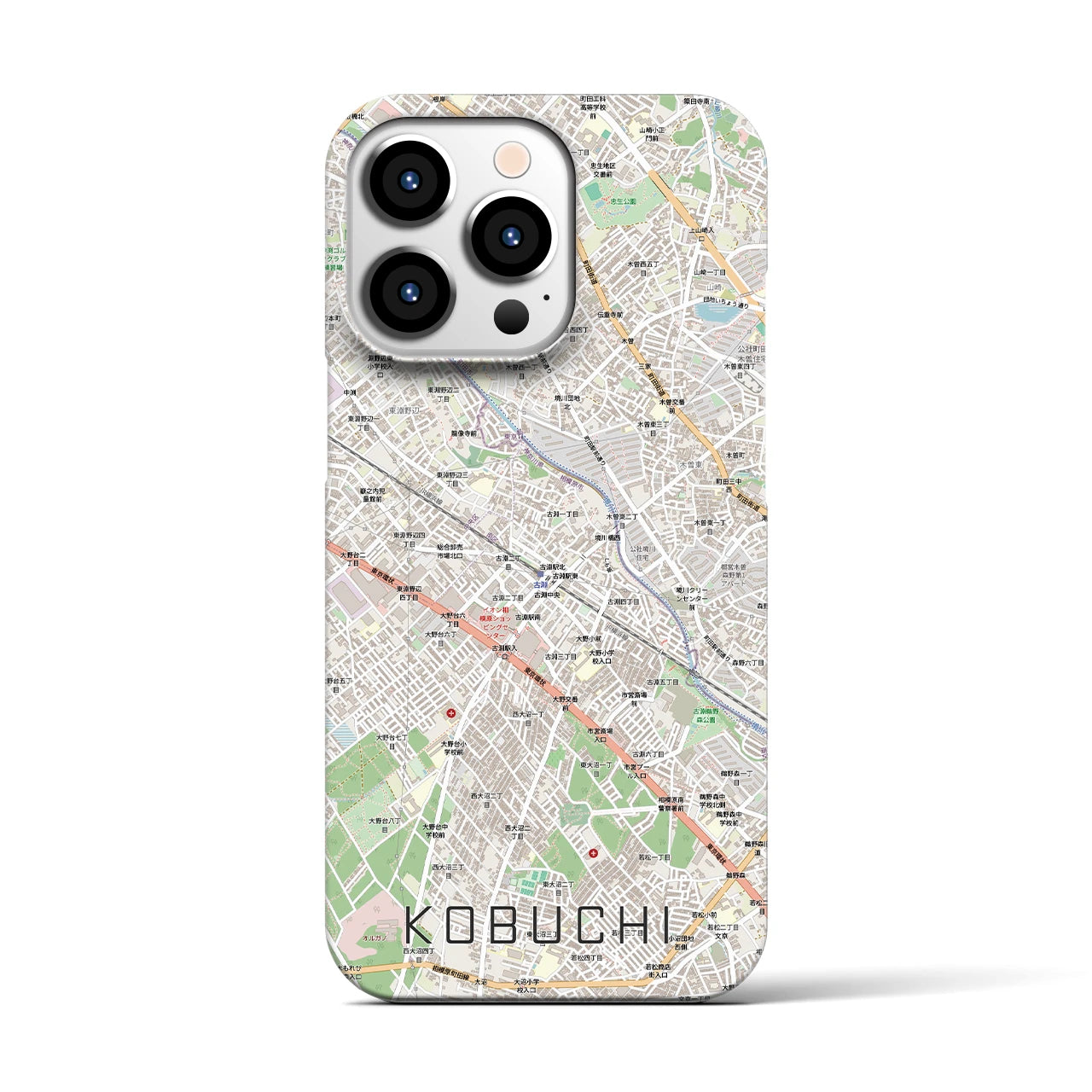 【古淵(神奈川県)】地図柄iPhoneケース(バックカバータイプ)