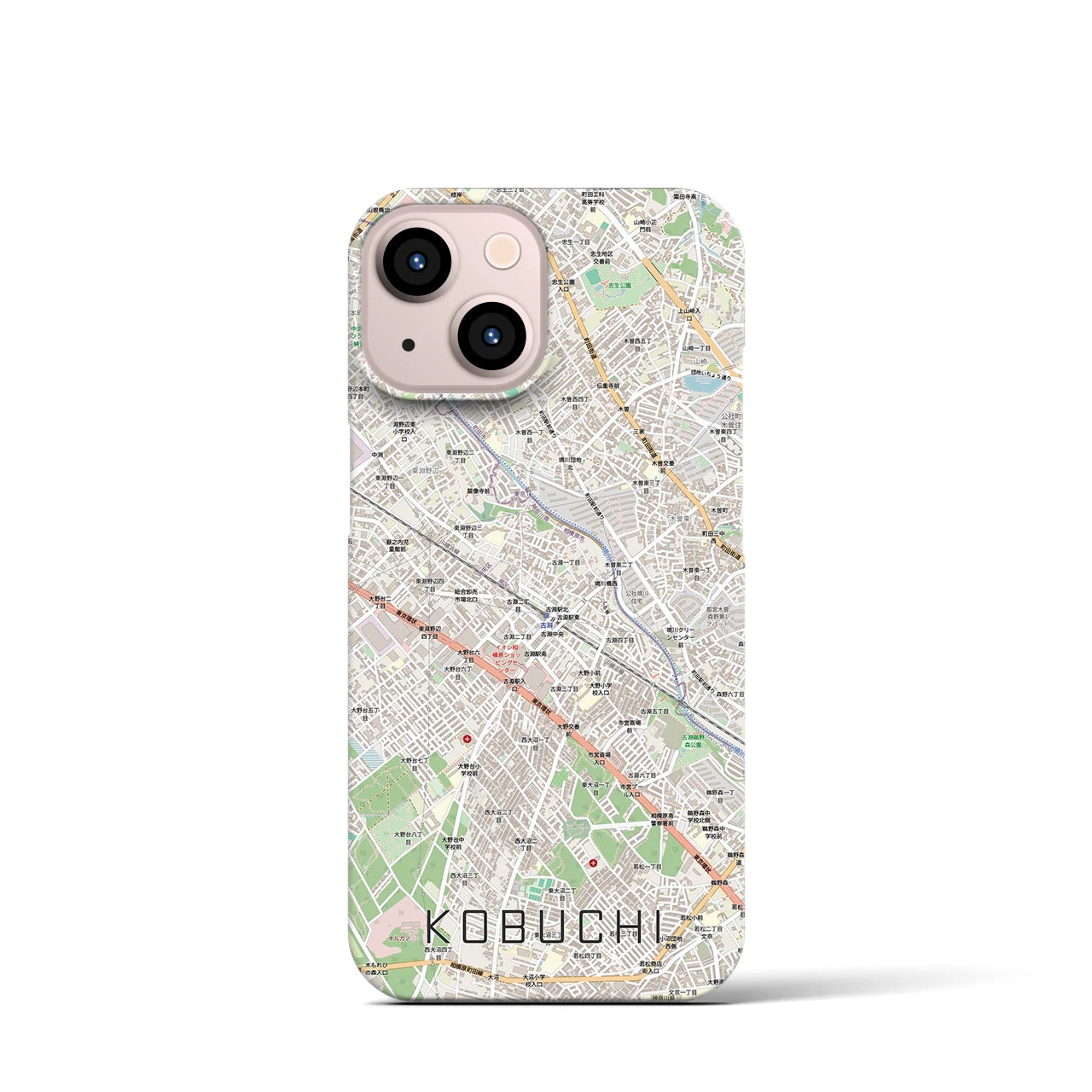 【古淵(神奈川県)】地図柄iPhoneケース(バックカバータイプ)