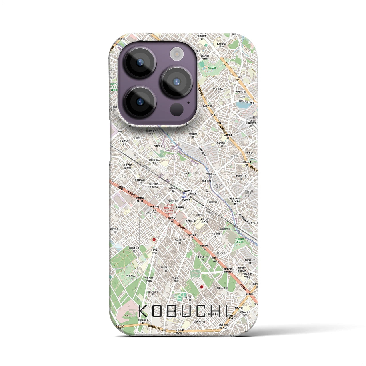 【古淵(神奈川県)】地図柄iPhoneケース(バックカバータイプ)