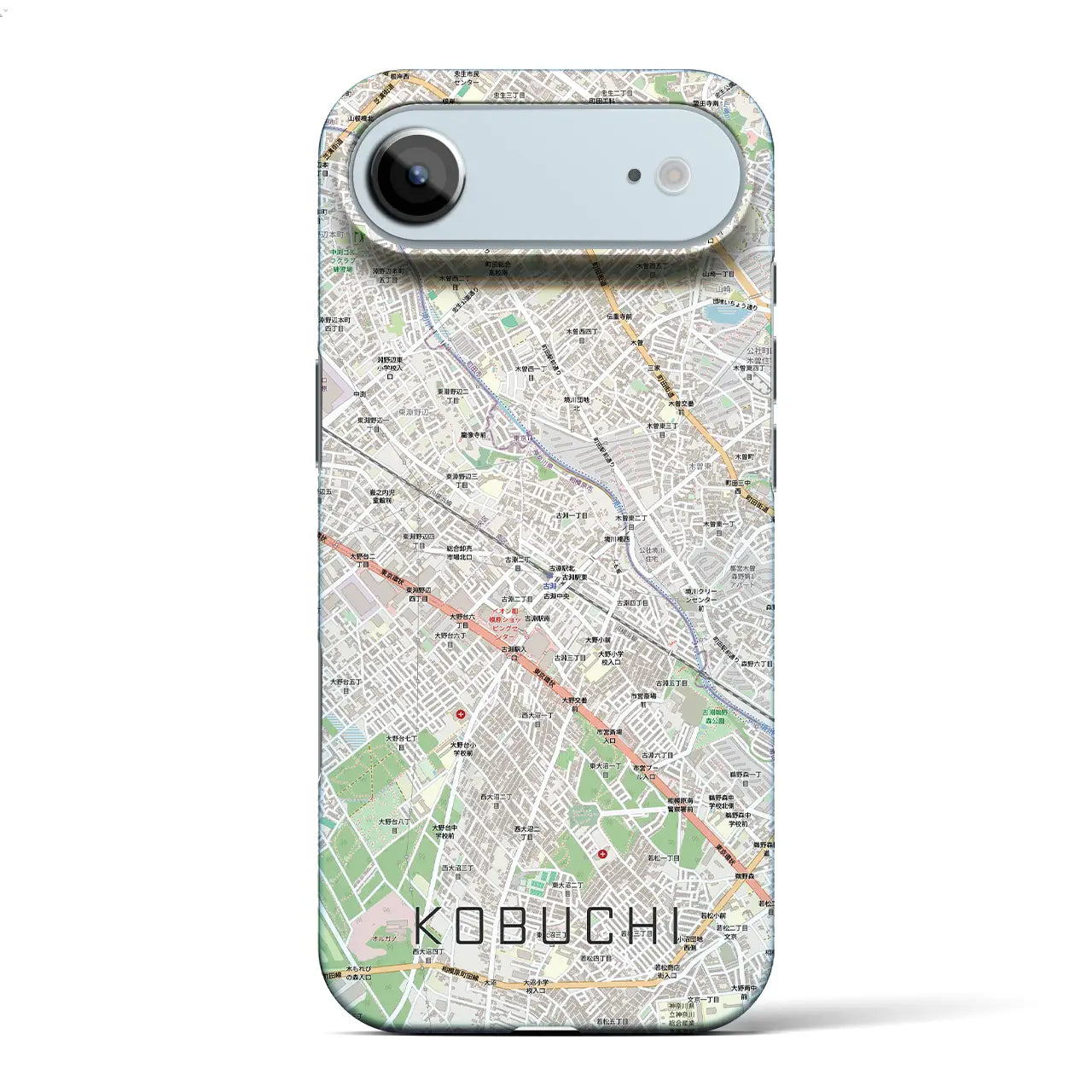 【古淵(神奈川県)】地図柄iPhoneケース(バックカバータイプ)