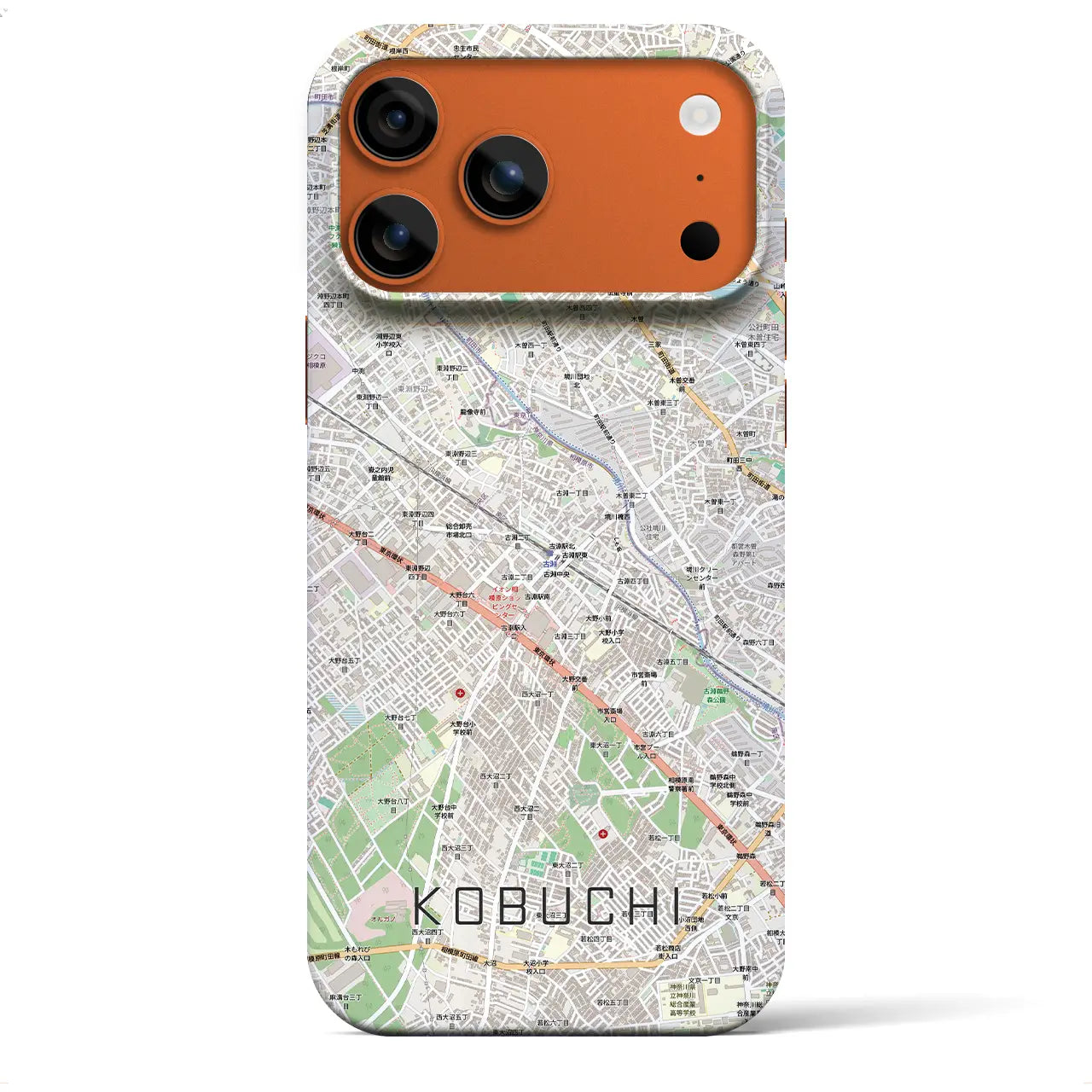 【古淵(神奈川県)】地図柄iPhoneケース(バックカバータイプ)
