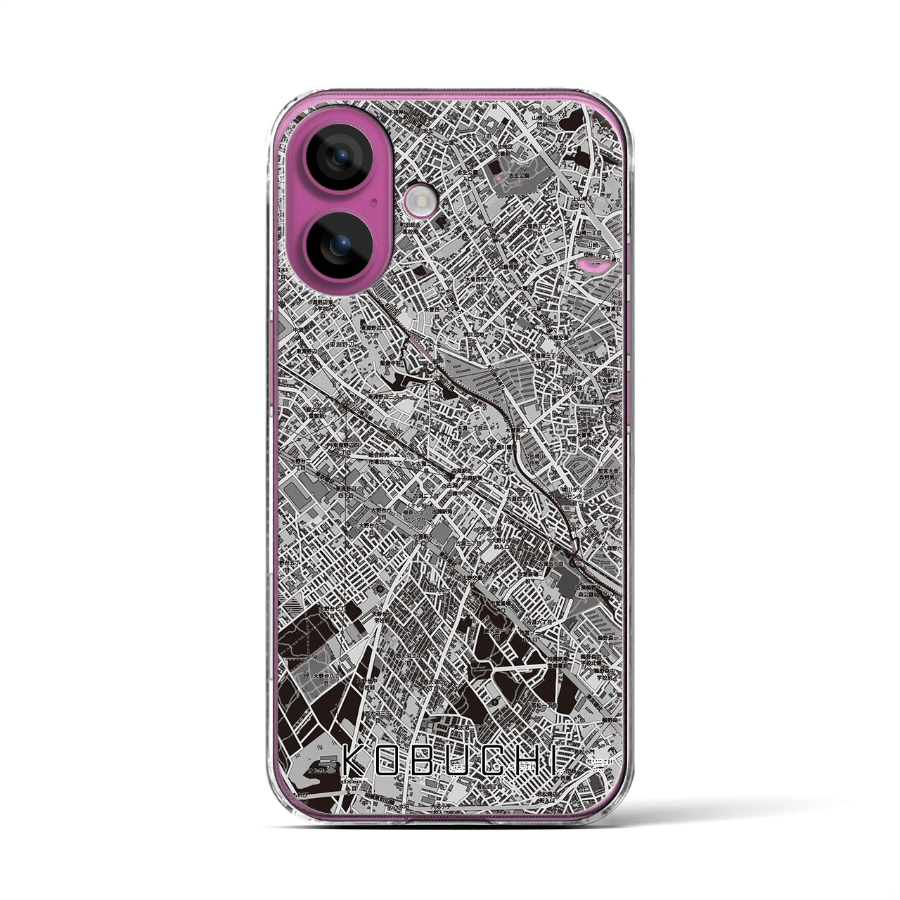 【古淵(神奈川県)】地図柄iPhoneケース(クリアタイプ)